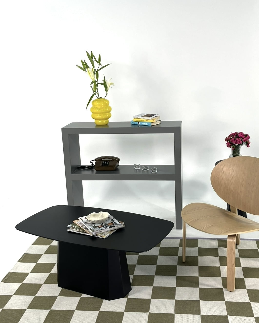 Măsuță cafea Hanah Home, MDF, 100 x 54 x 42 cm, negru, 313RTX1107 — imaginea 3