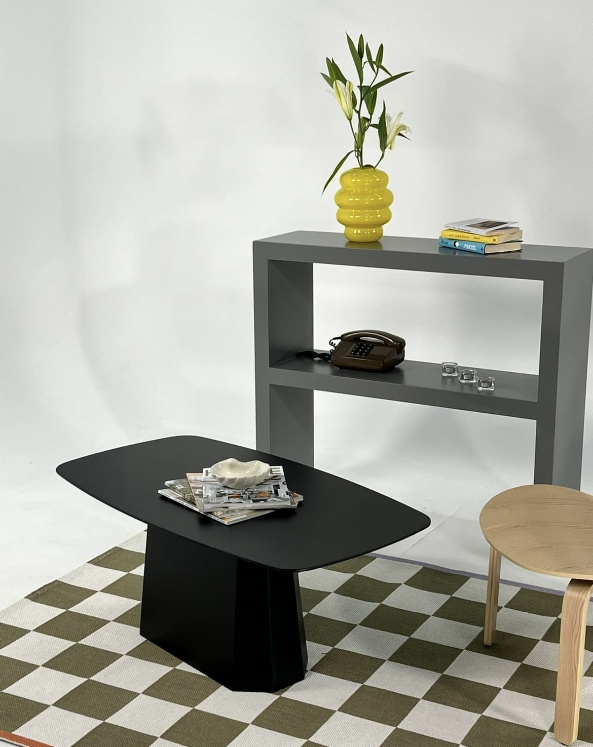 Măsuță cafea Hanah Home, MDF, 100 x 54 x 42 cm, negru, 313RTX1107 — imaginea 4