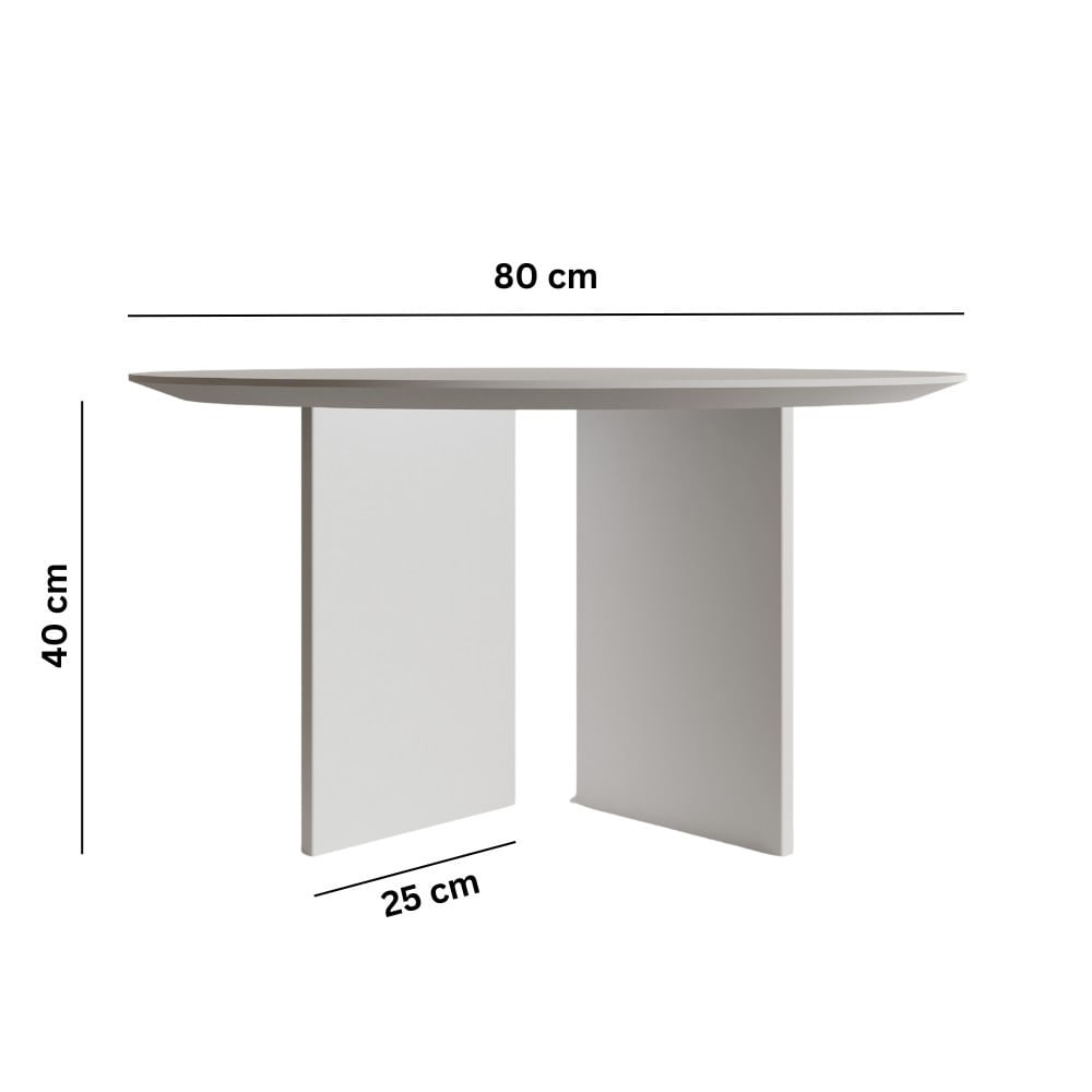 Măsuță cafea Hanah Home, MDF, 80 x 80 x 42 cm, alb, 313RTX1120 — imaginea 2