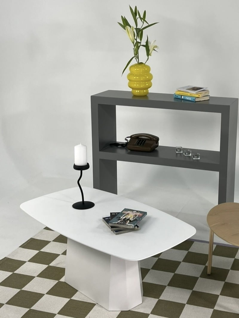 Măsuță cafea Hanah Home, MDF, 100 x 54 x 42 cm, alb, 313RTX1108 — imaginea 2