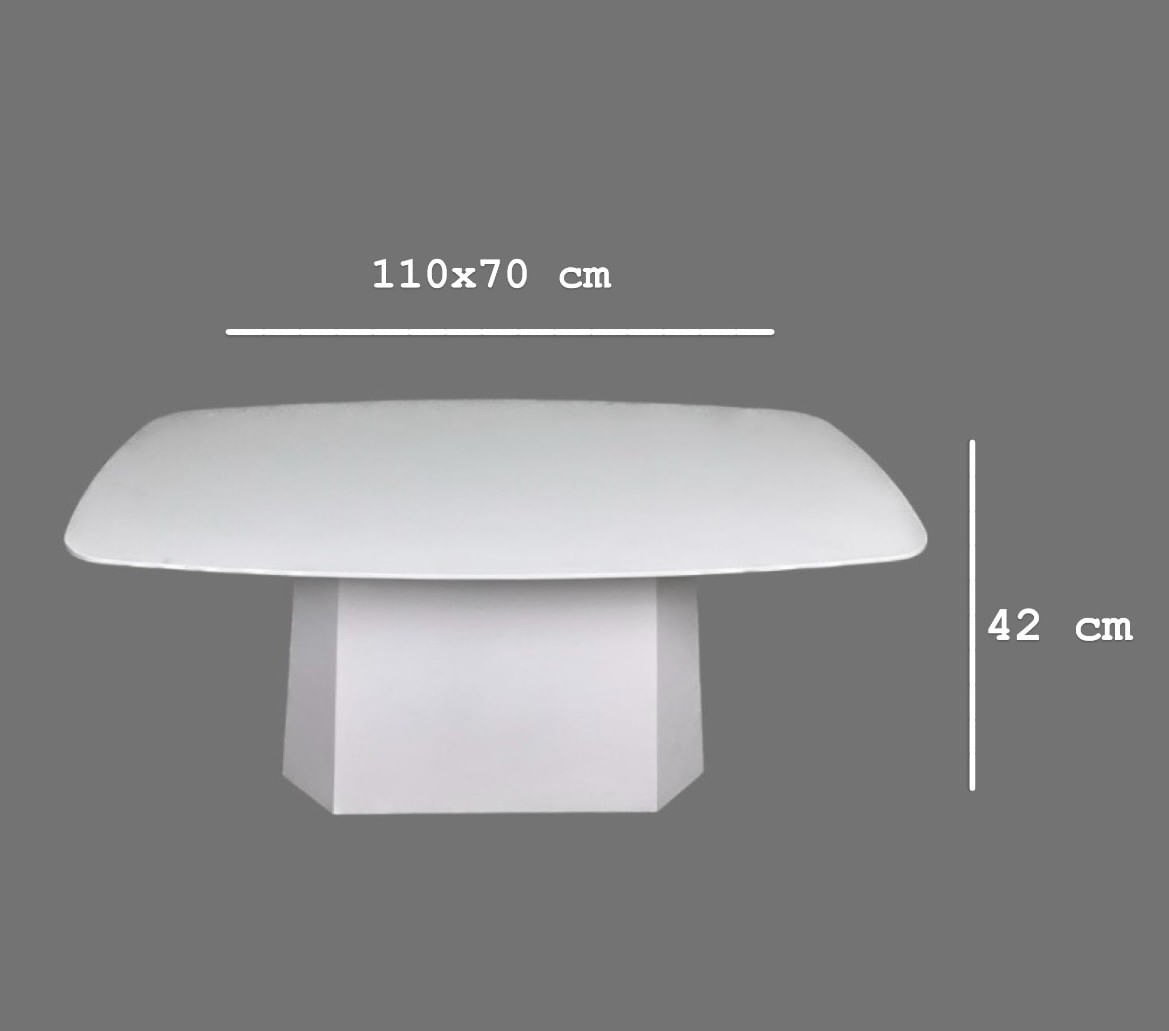 Măsuță cafea Hanah Home, MDF, 100 x 54 x 42 cm, alb, 313RTX1108 — imaginea 3