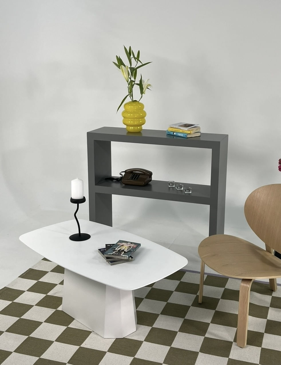 Măsuță cafea Hanah Home, MDF, 100 x 54 x 42 cm, alb, 313RTX1108 — imaginea 5