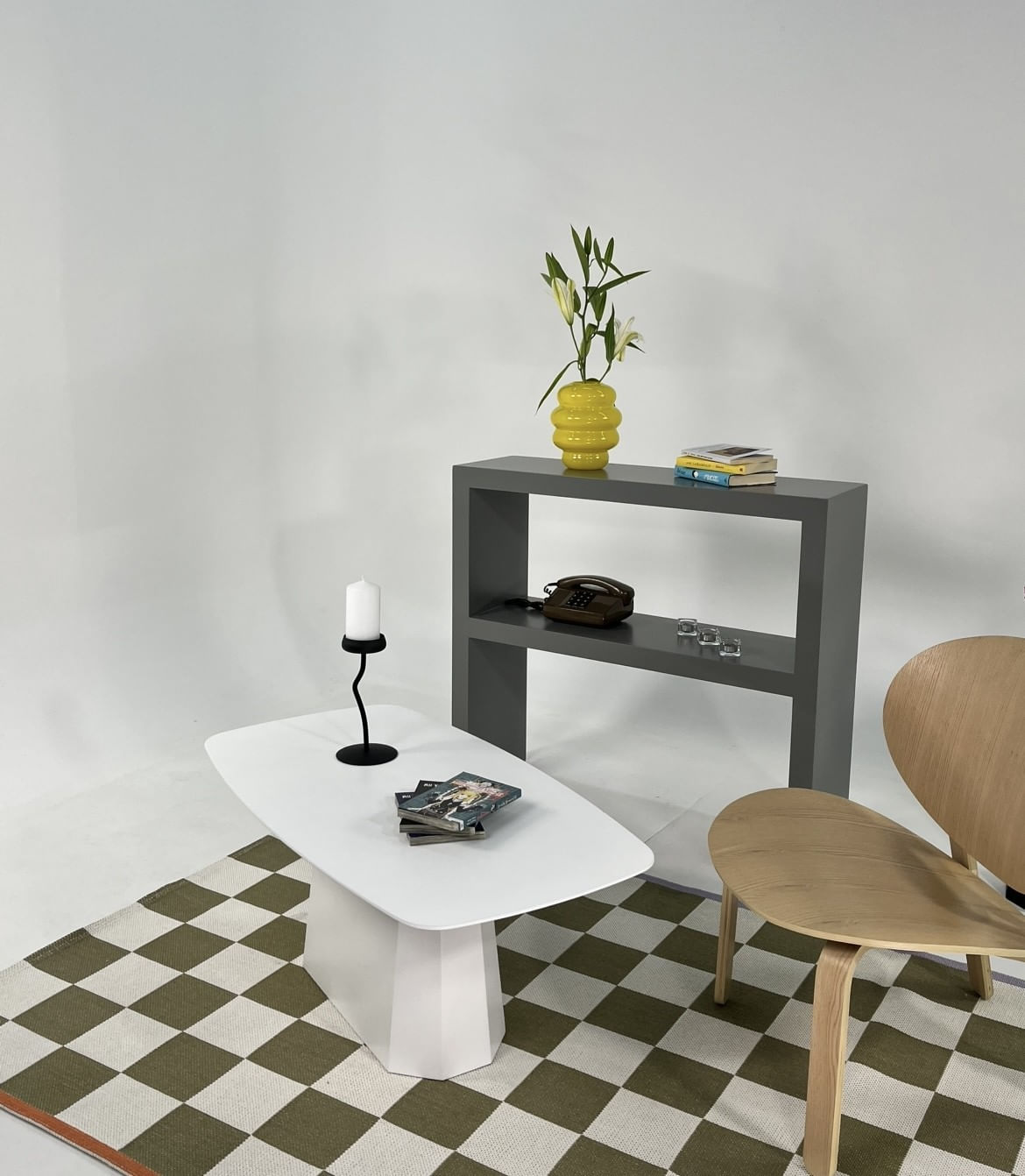 Măsuță cafea Hanah Home, MDF, 100 x 54 x 42 cm, alb, 313RTX1108 — imaginea 6