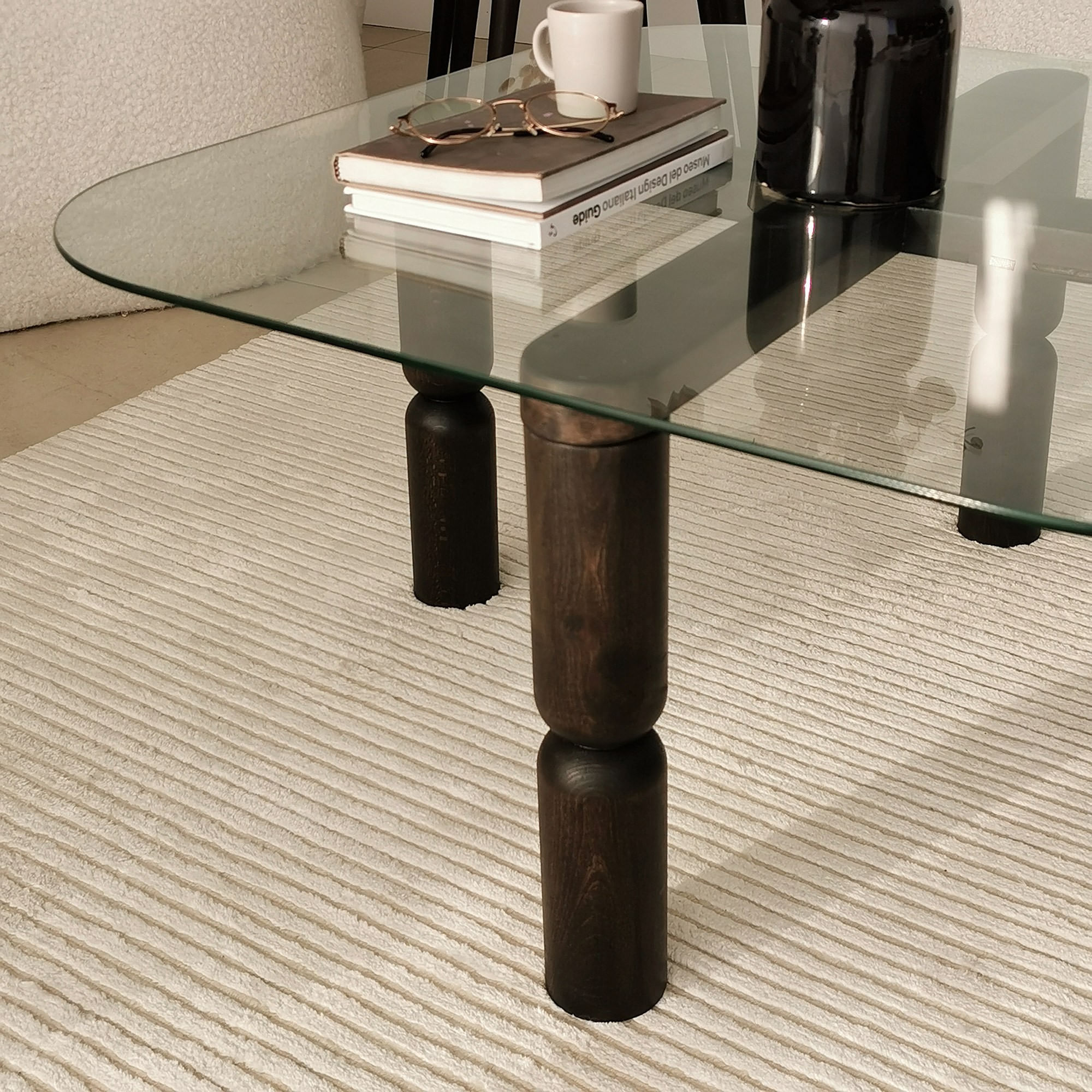 Măsuță cafea Hanah Home, sticlă, 80 x 80 x 40 cm, antracit, 552NOS2266 — imaginea 10