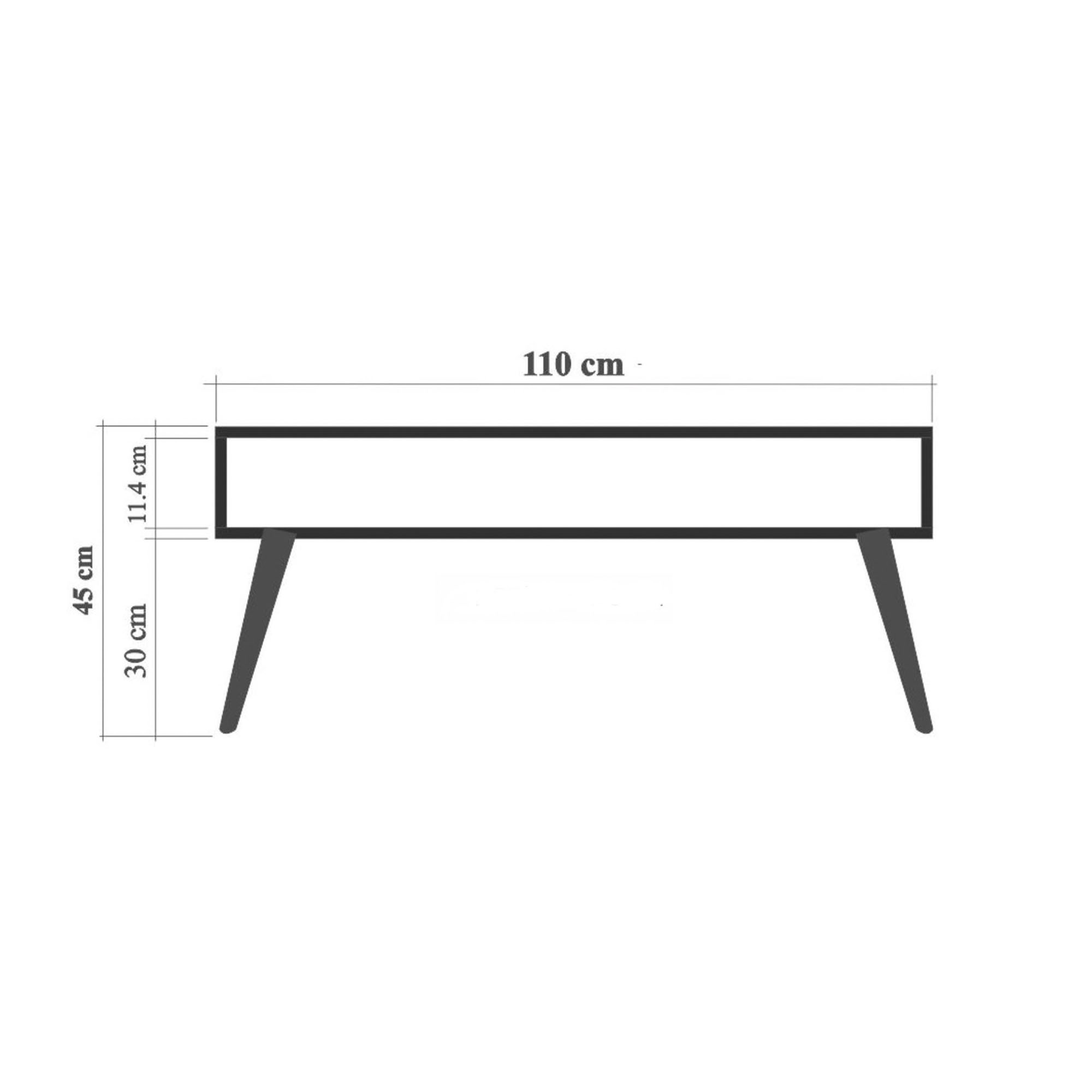 Măsuță cafea Hanah Home, PAL melaminat, 110 x 60 x 45 cm, atlantic pine, 869VEL2525 — imaginea 4