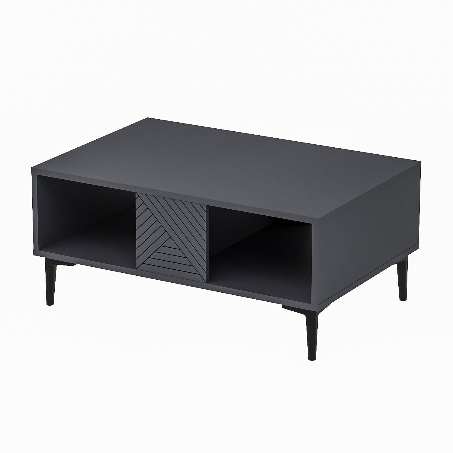 Măsuță cafea Hanah Home, PAL melaminat, 90 x 60 x 40.6 cm, antracit, 327ODS1403 — imaginea 2