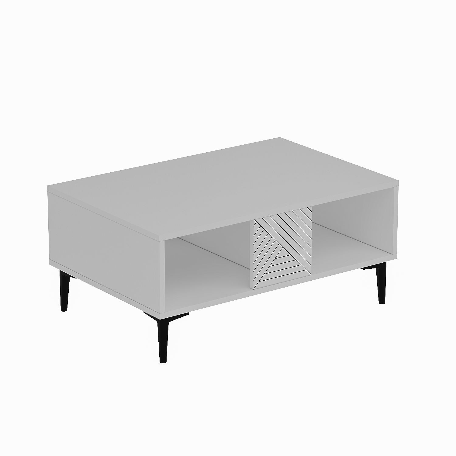 Măsuță cafea Hanah Home, PAL melaminat, 90 x 60 x 40.6 cm, alb, 327ODS1402 — imaginea 2