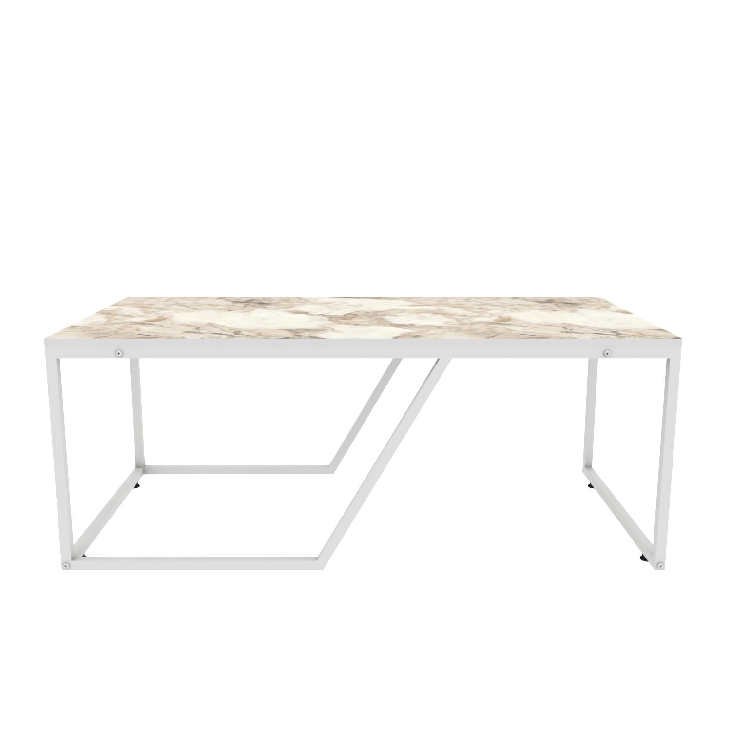 Măsuță cafea Hanah Home, PAL melaminat, 120 x 60 x 48 cm, alb, 322RTC1206 — imaginea 2