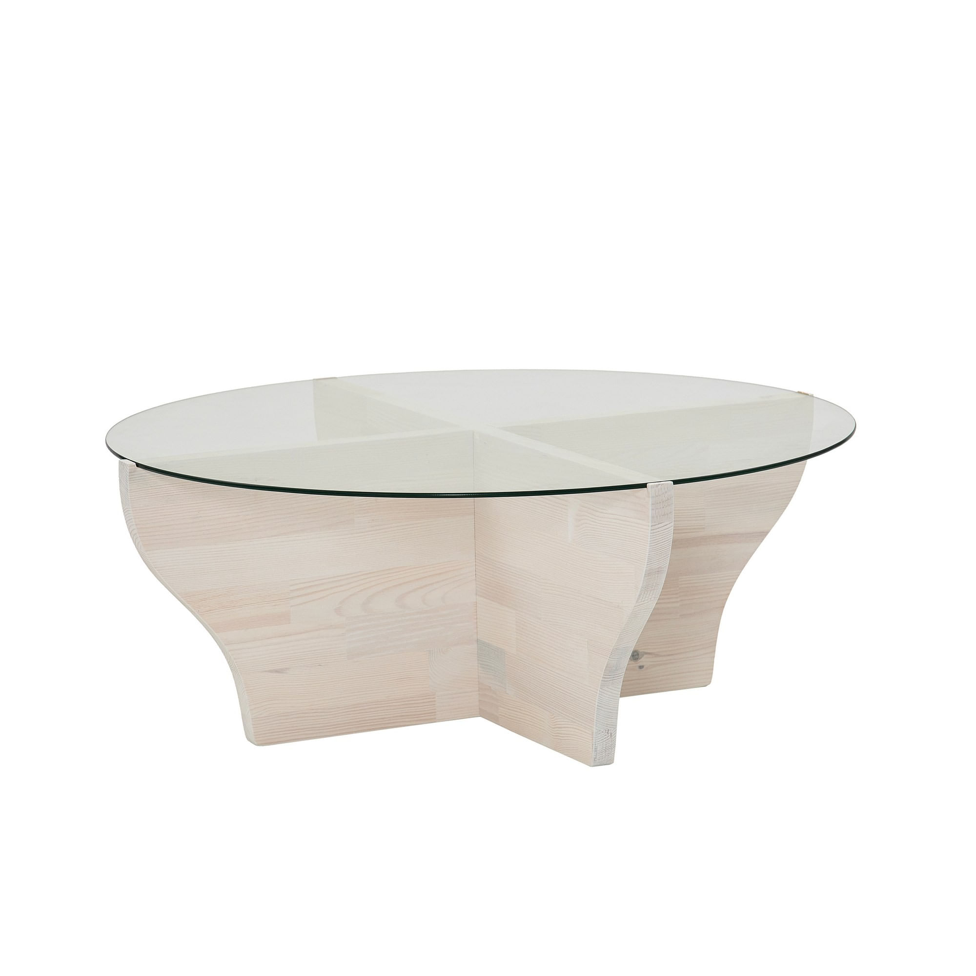 Măsuță cafea Hanah Home, pin, 92 x 92 x 36 cm, alb, 552NOS2255 — imaginea 2