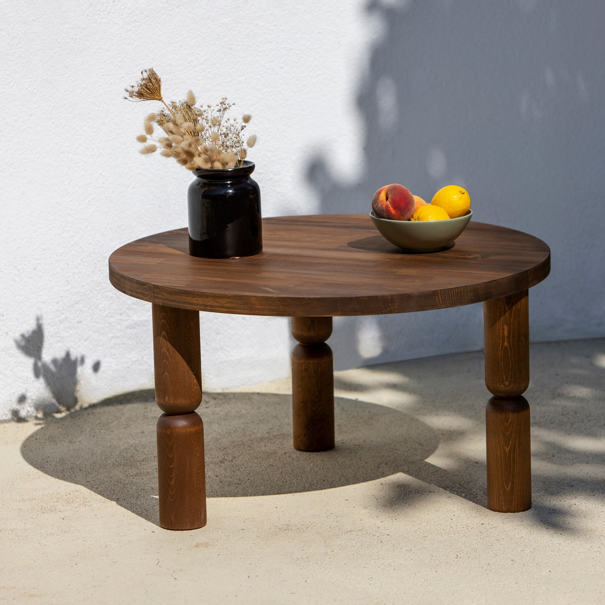 Măsuță cafea Hanah Home, 70 x 70 x 40 cm, nuc, 552NOS2390 — imaginea 4