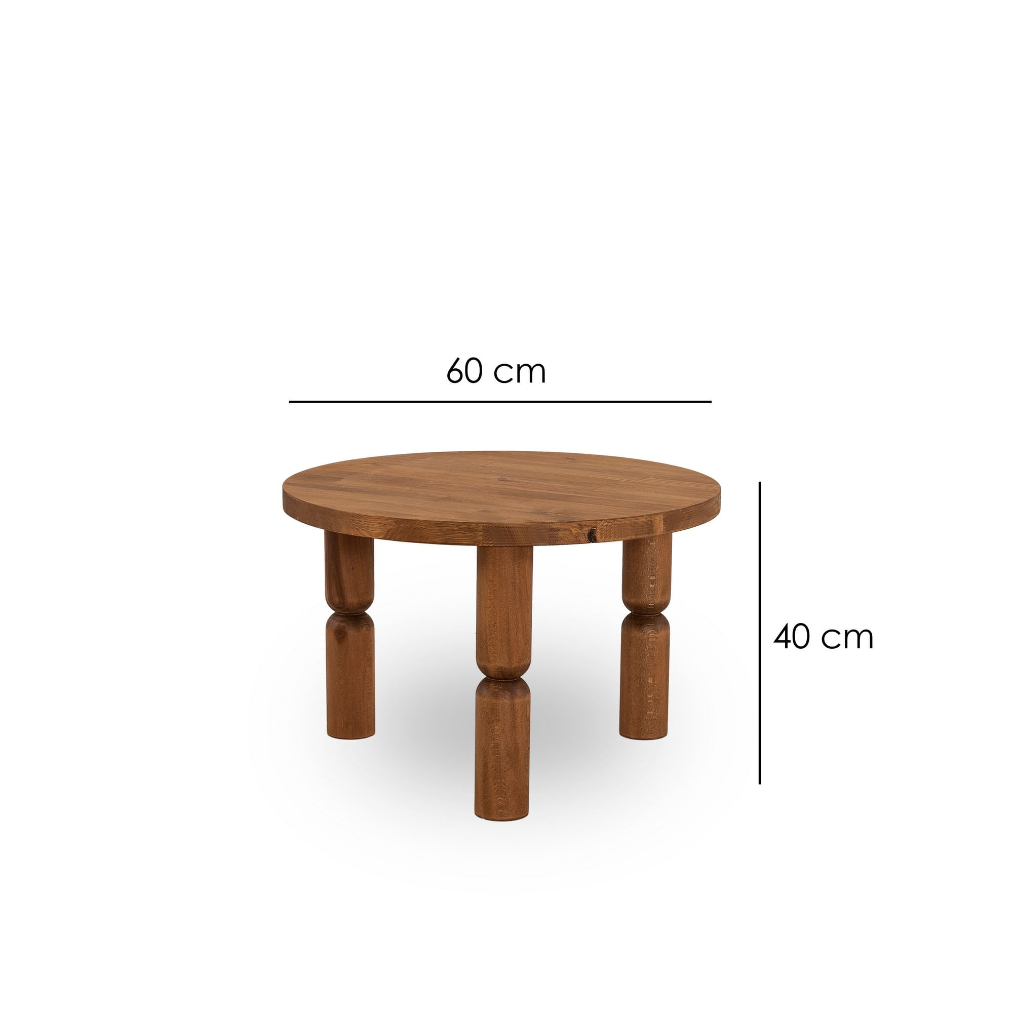 Măsuță cafea Hanah Home, 60 x 60 x 40 cm, chesnut, 552NOS2387 — imaginea 7