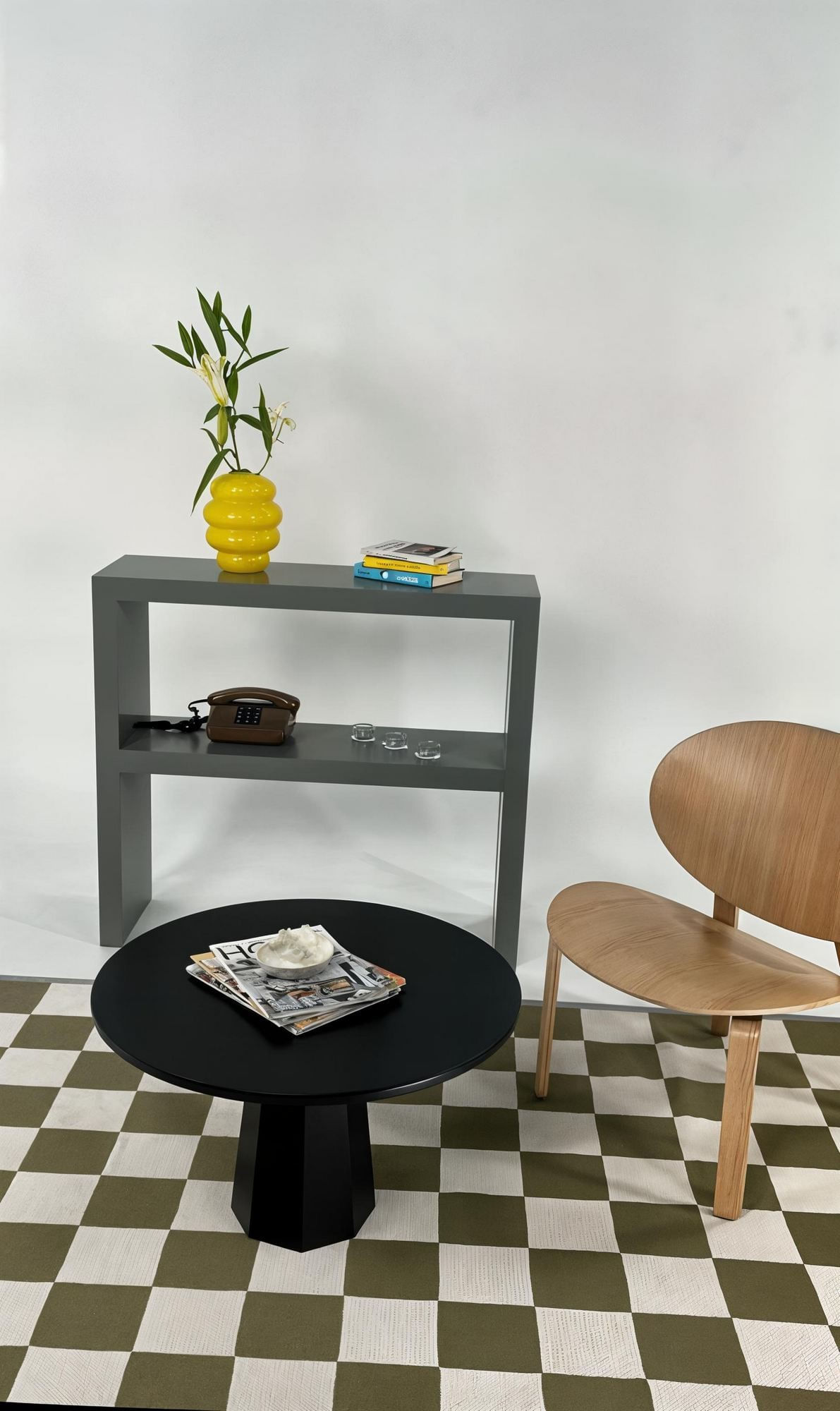 Măsuță cafea Hanah Home, MDF, 69 x 69 x 42 cm, negru, 313RTX1101 — imaginea 6