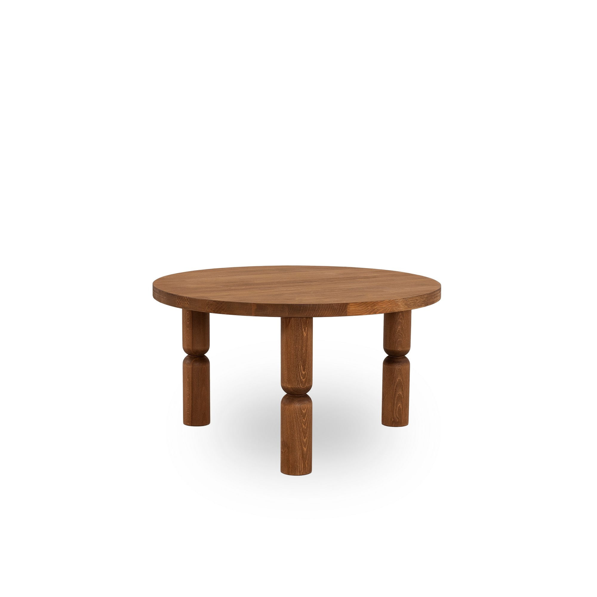 Măsuță cafea Hanah Home, lemn masiv, 70 x 70 x 40 cm, chesnut, 552NOS2389 — imaginea 4