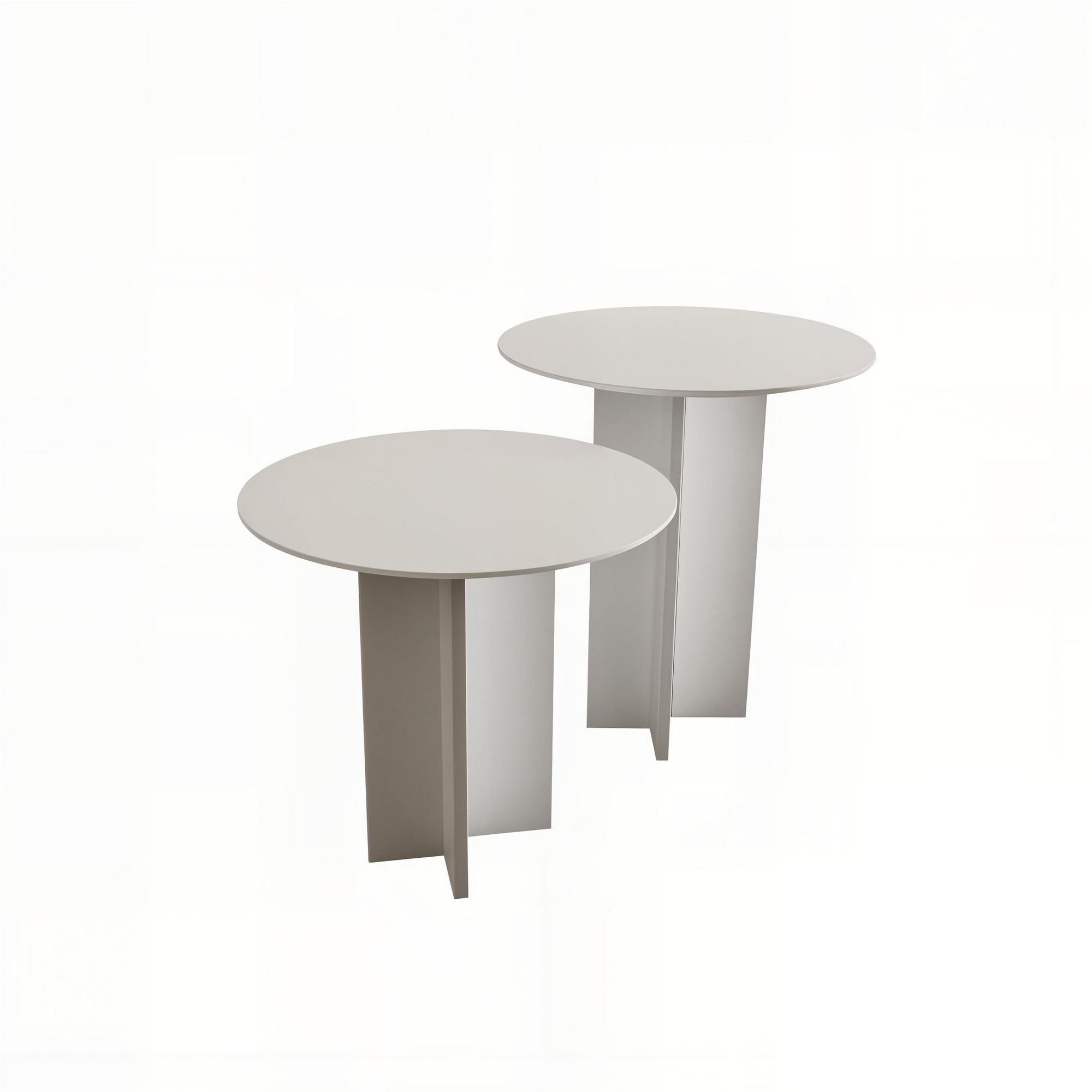 Set măsuțe cafea Hanah Home, MDF, 40 x 40 x 45 cm, alb, 313RTX1141 — imaginea 4