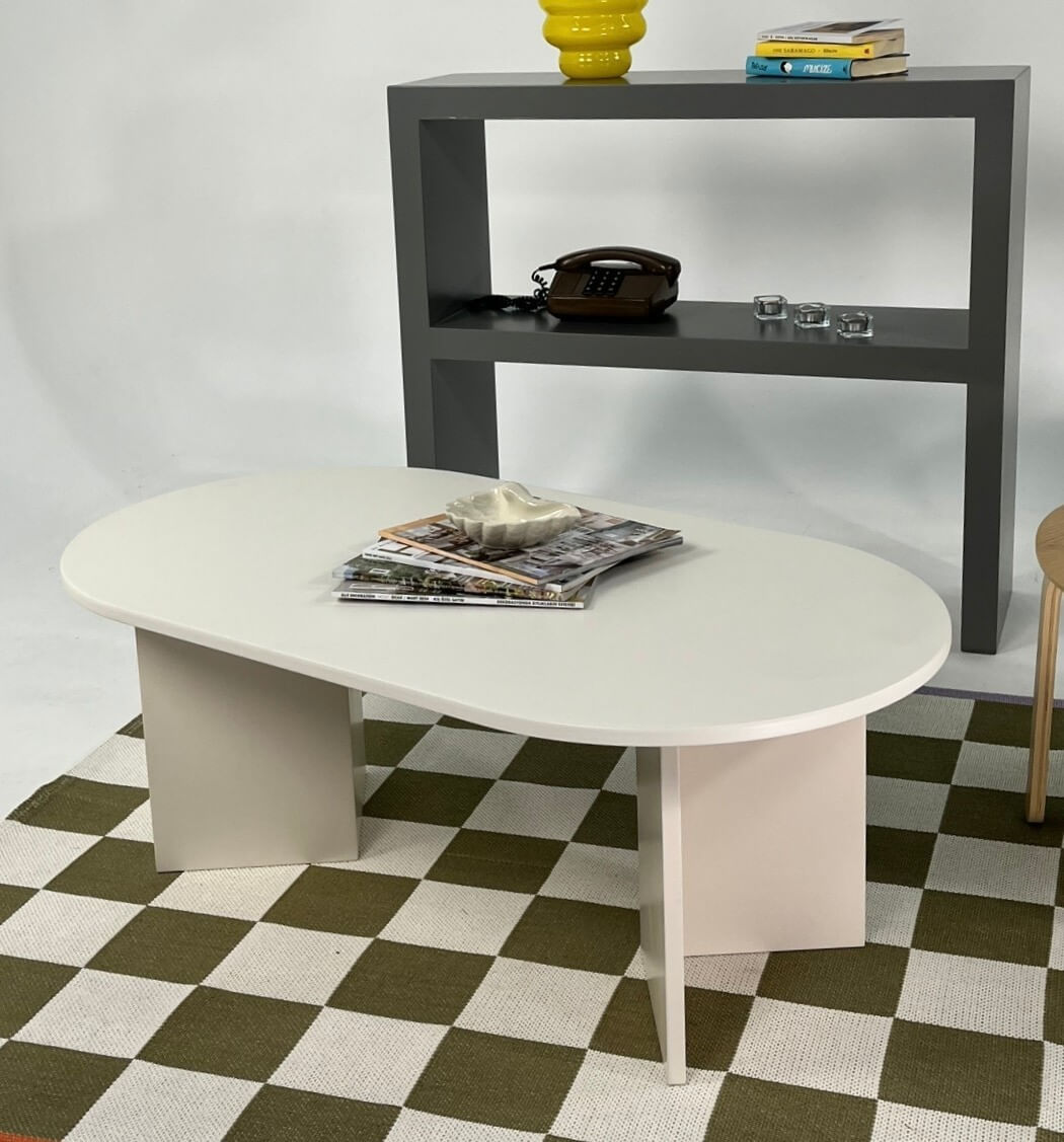 Măsuță cafea Hanah Home, MDF, 110 x 60 x 42 cm, crem, 313RTX1118 — imaginea 2