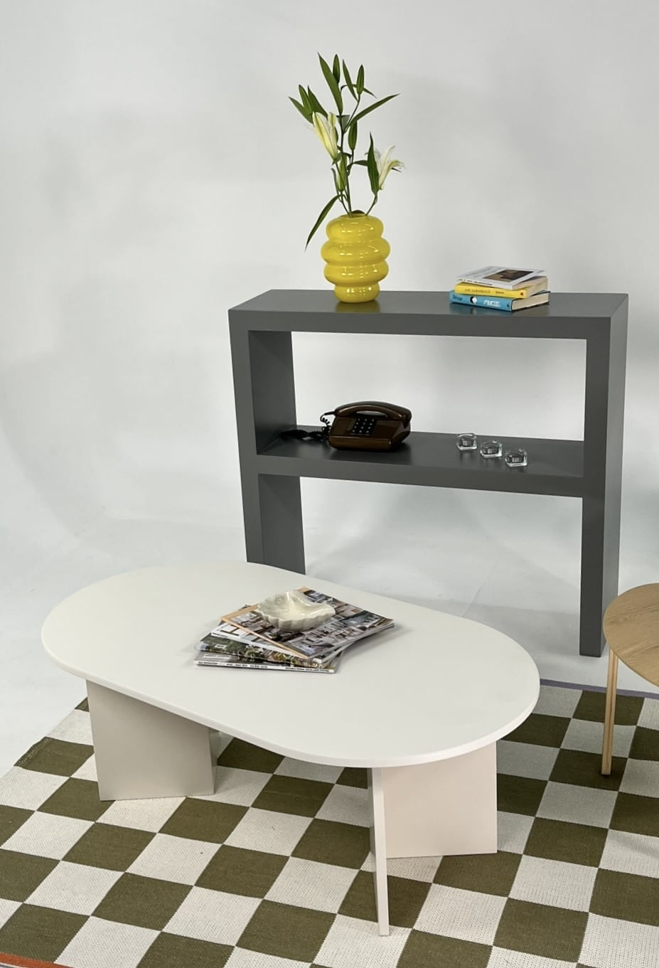 Măsuță cafea Hanah Home, MDF, 110 x 60 x 42 cm, crem, 313RTX1118 — imaginea 3