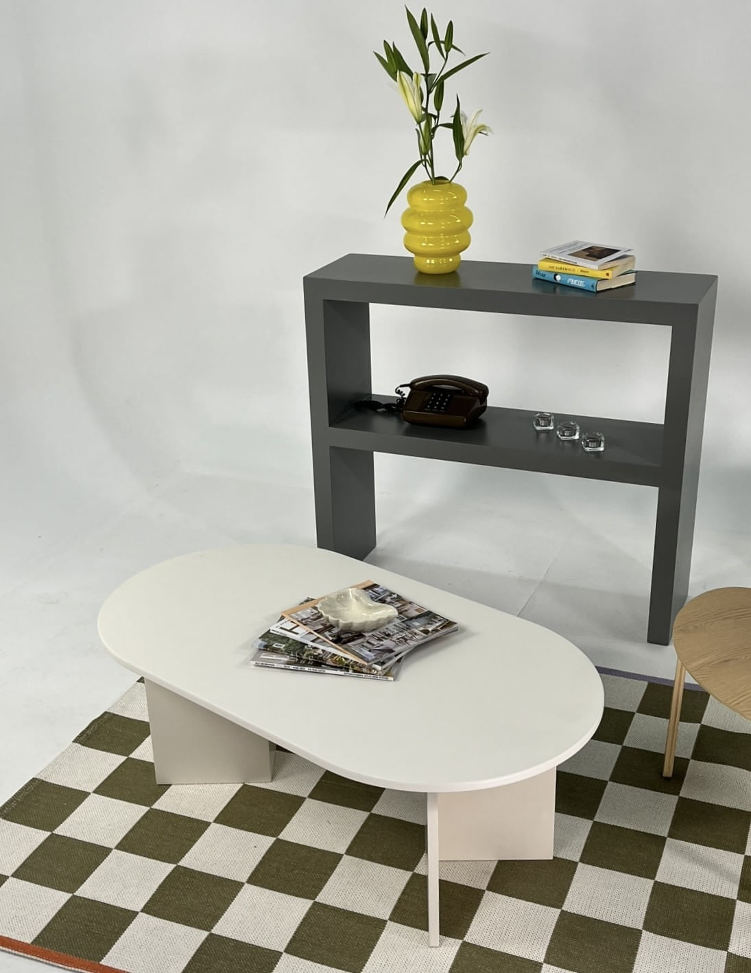 Măsuță cafea Hanah Home, MDF, 110 x 60 x 42 cm, crem, 313RTX1118 — imaginea 4