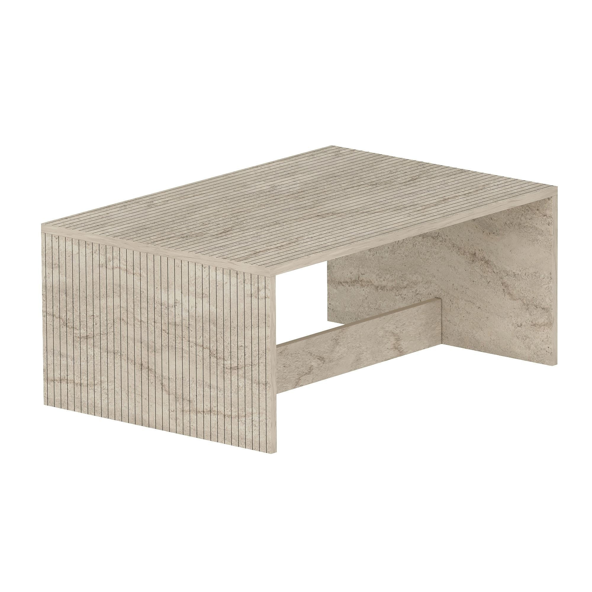 Măsuță cafea Hanah Home, PAL melaminat, 90 x 60 x 41.4 cm, travertine, 327ODS1414 — imaginea 2