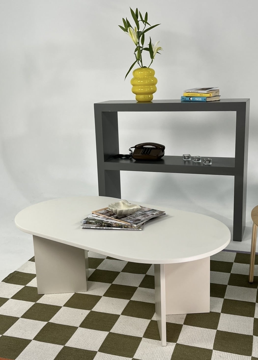 Măsuță cafea Hanah Home, MDF, 110 x 60 x 42 cm, crem, 313RTX1118 — imaginea 6