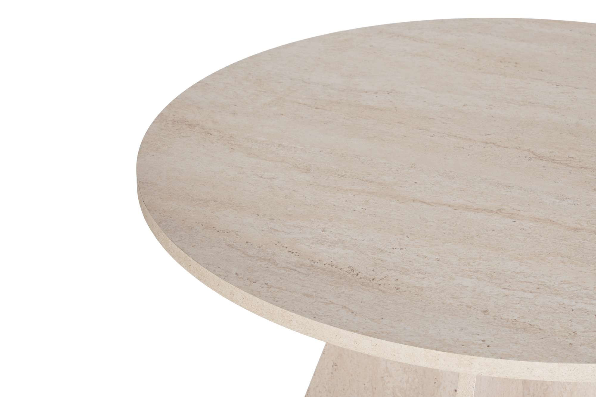 Masă dining Hanah Home, PAL melaminat, 120 x 120 x 75 cm, travertine, 746NRD1108