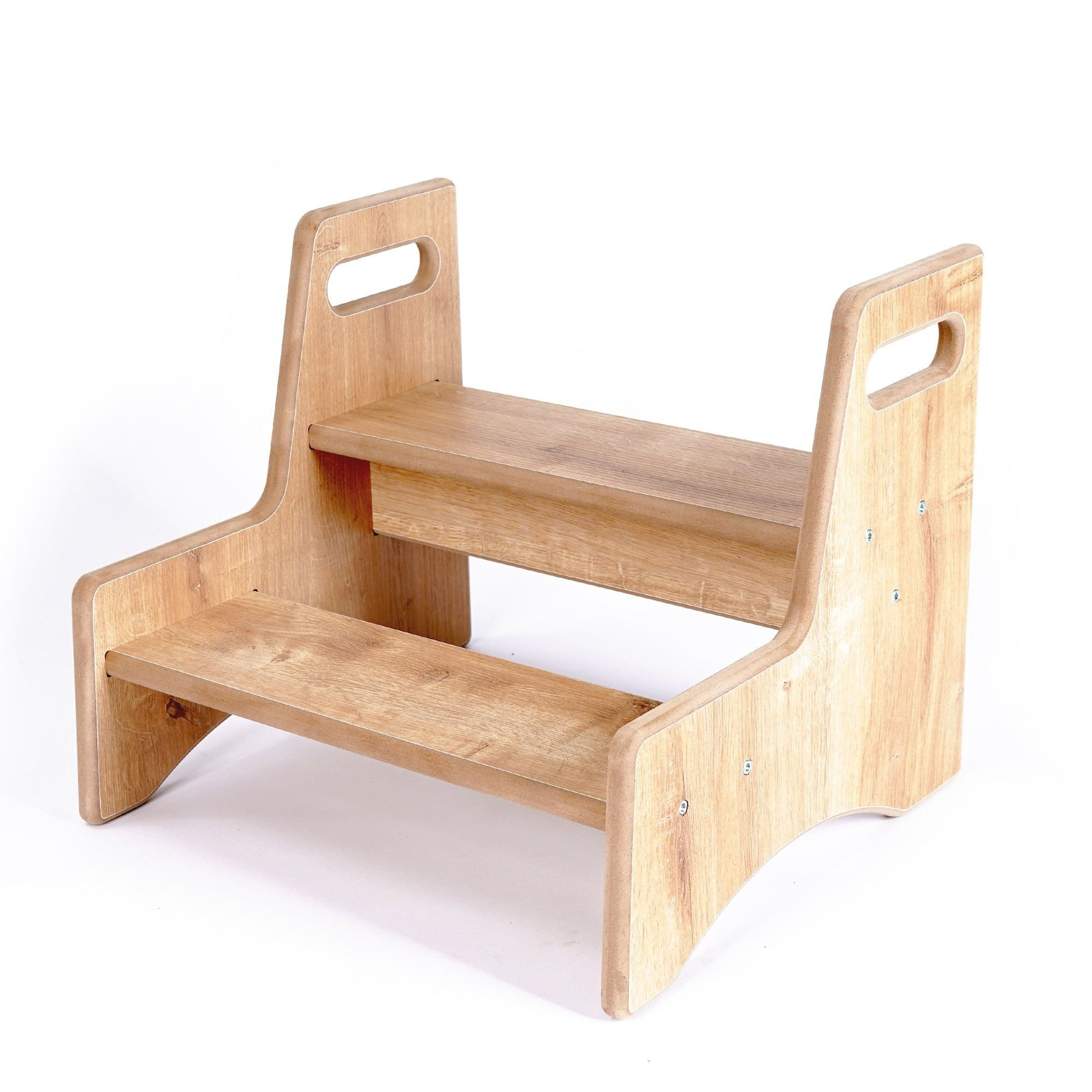 Taburet treaptă copii Hanah Home, MDF, 43.5 x 34 x 36 cm, stejar, 160RSW1132