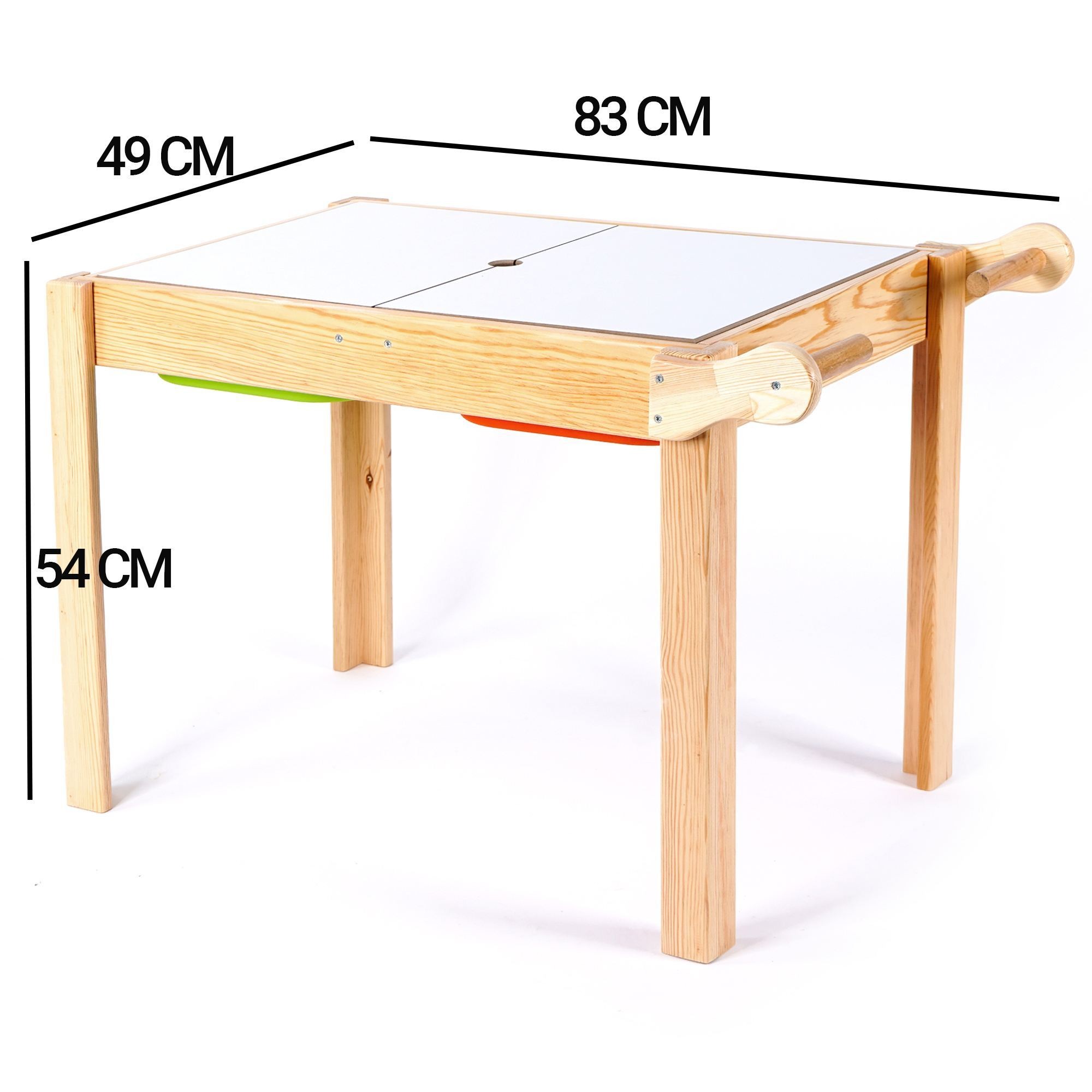 Masă copii Hanah Home, pin, 83 x 49 x 54 cm, stejar, 160RSW1134