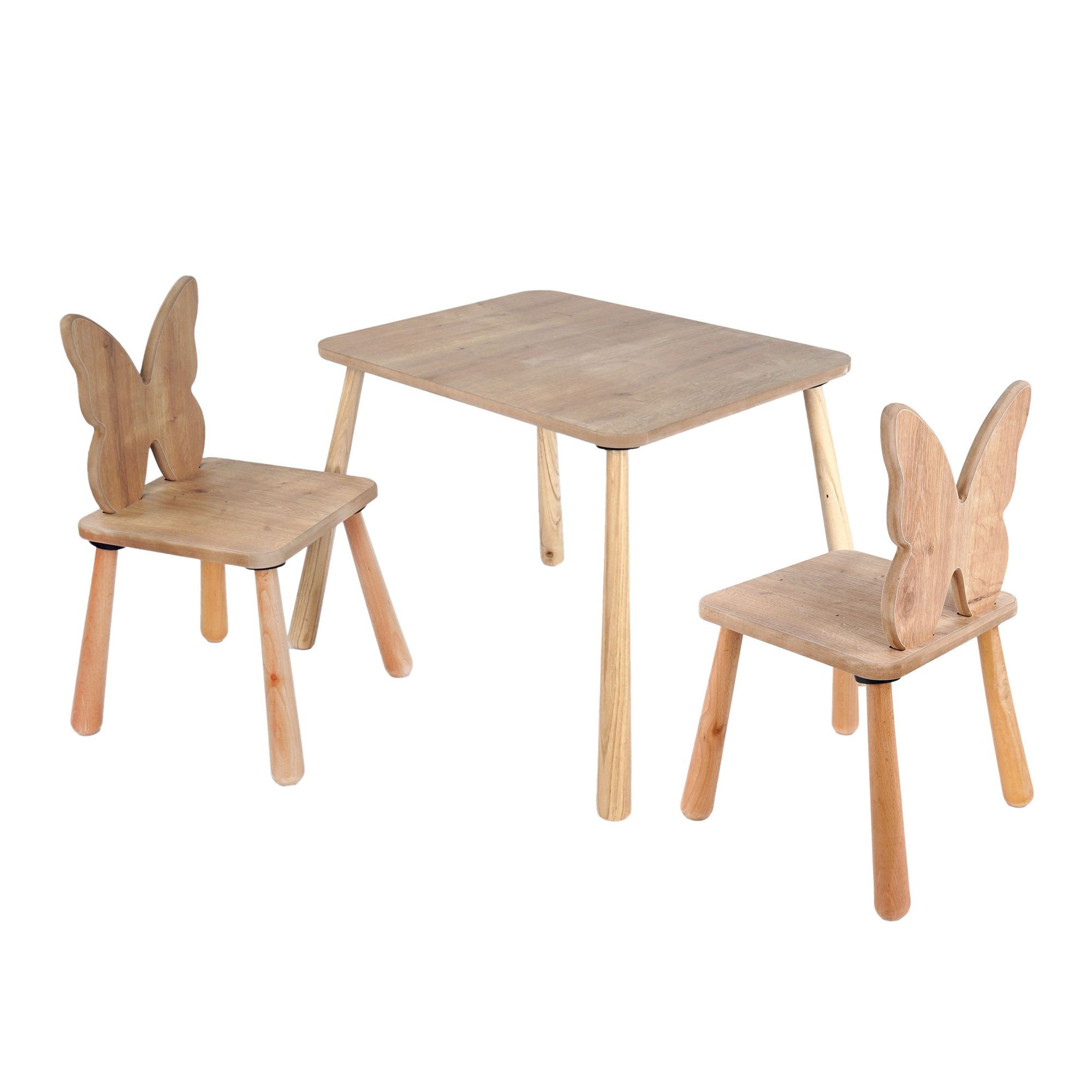 Set masă copii Hanah Home, MDF, 45 x 60 x 54 cm, stejar, 160RSW1142
