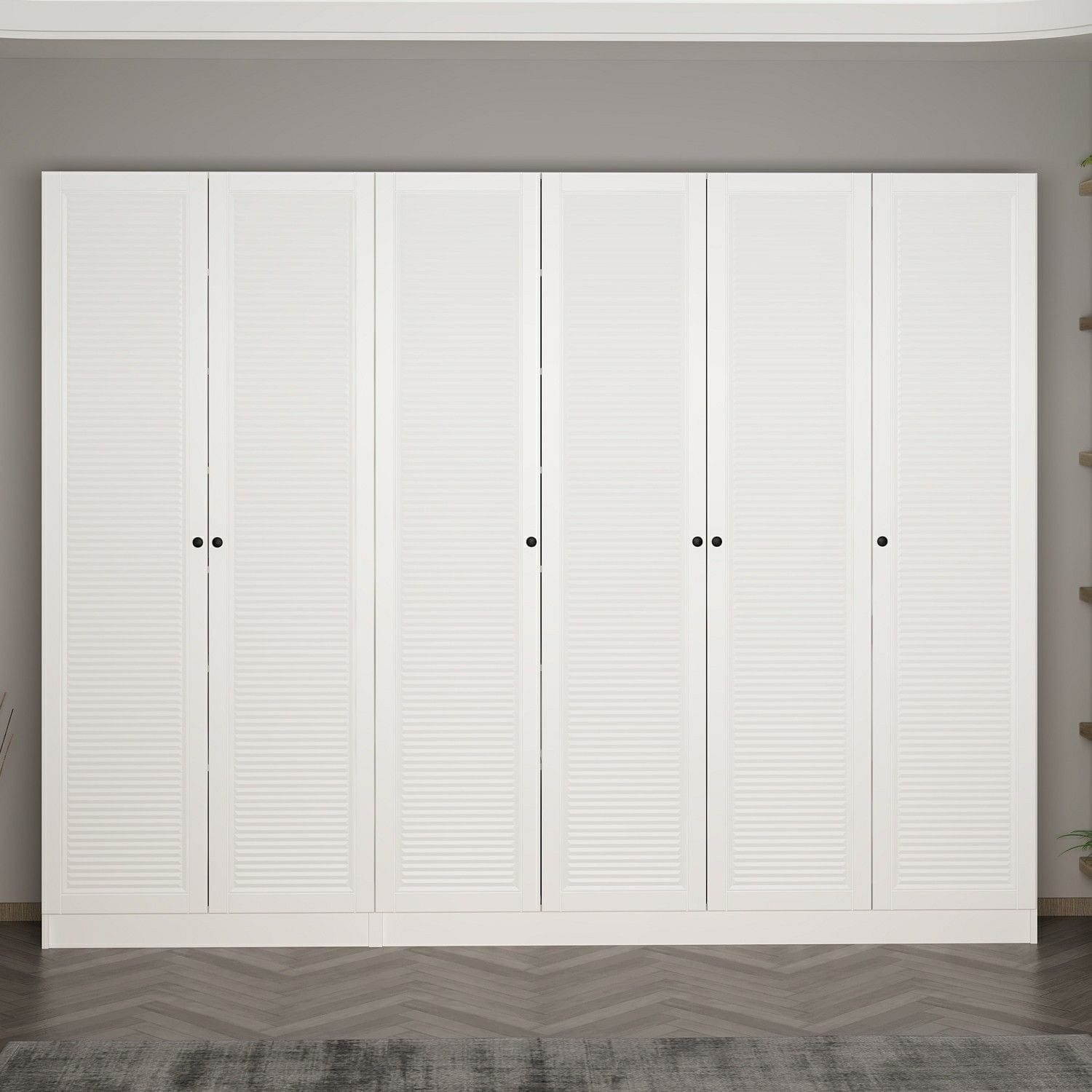 Cuier hol Hanah Home, PAL melaminat, 270 x 35 x 210 cm, alb, 506MNR3321 — imaginea 2