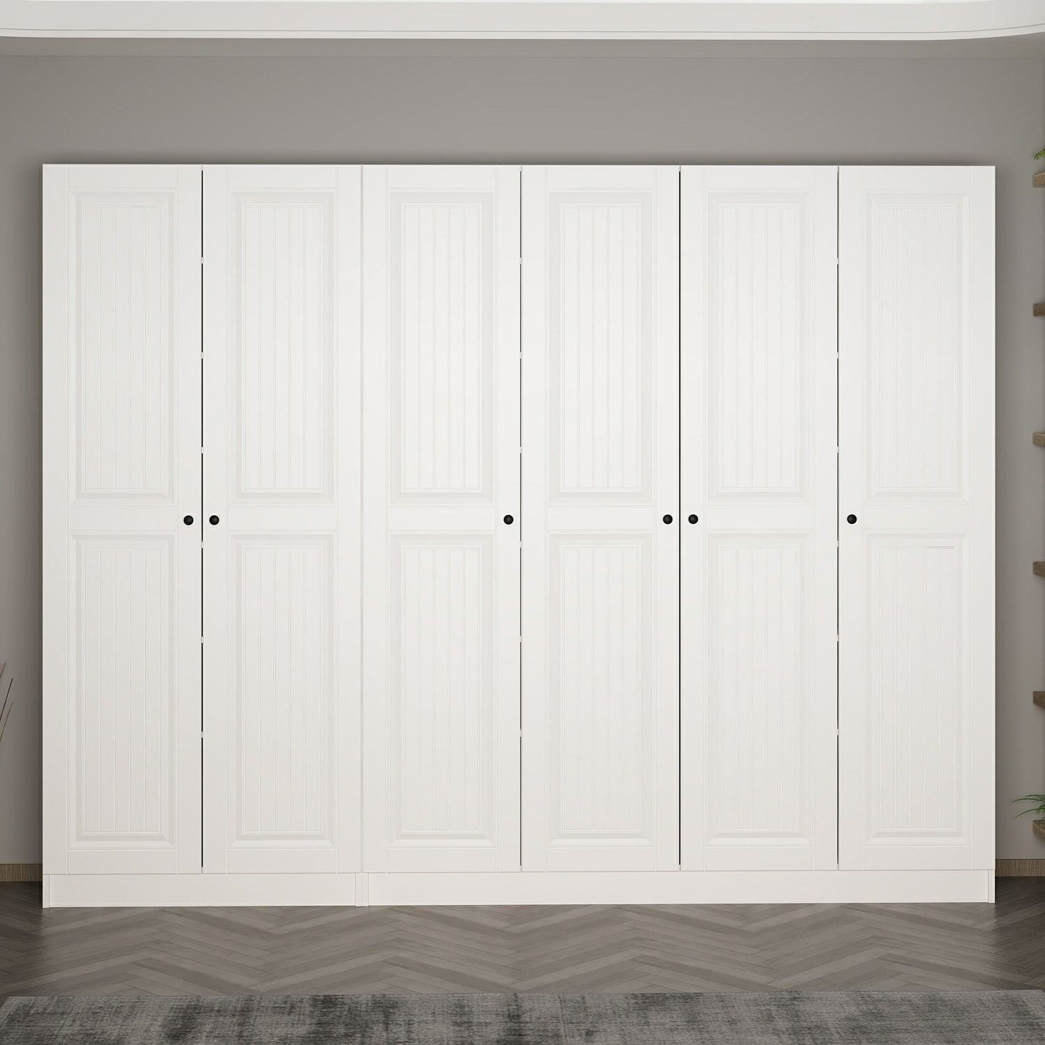 Cuier hol Hanah Home, PAL melaminat, 270 x 35 x 210 cm, alb, 506MNR3221 — imaginea 3