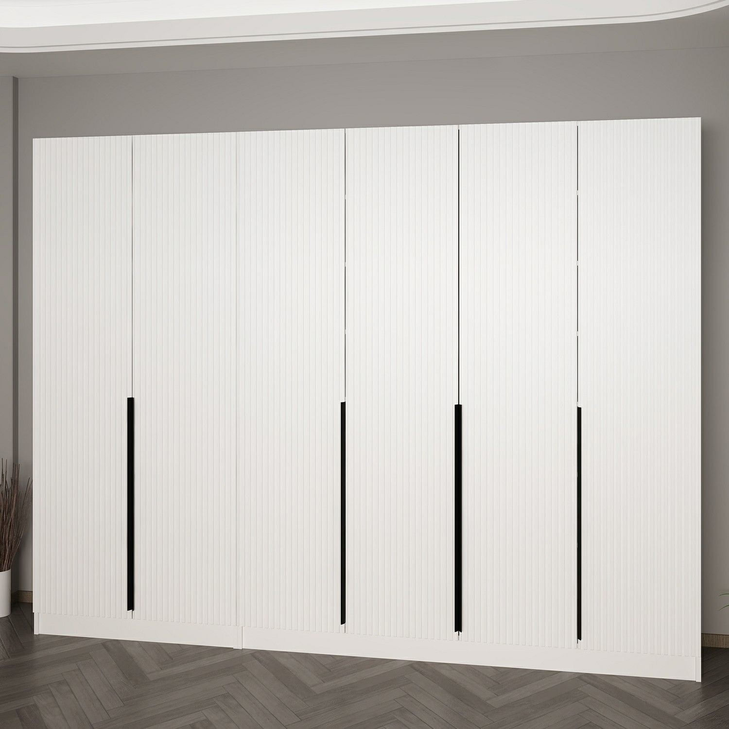 Cuier hol Hanah Home, PAL melaminat, 270 x 35 x 210 cm, alb, 506MNR3232 — imaginea 3