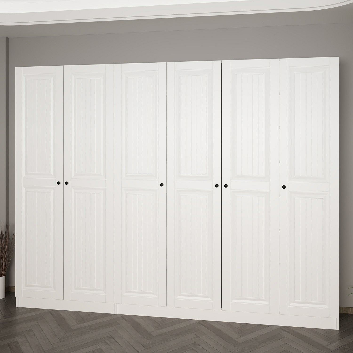 Cuier hol Hanah Home, PAL melaminat, 270 x 35 x 210 cm, alb, 506MNR3221 — imaginea 6
