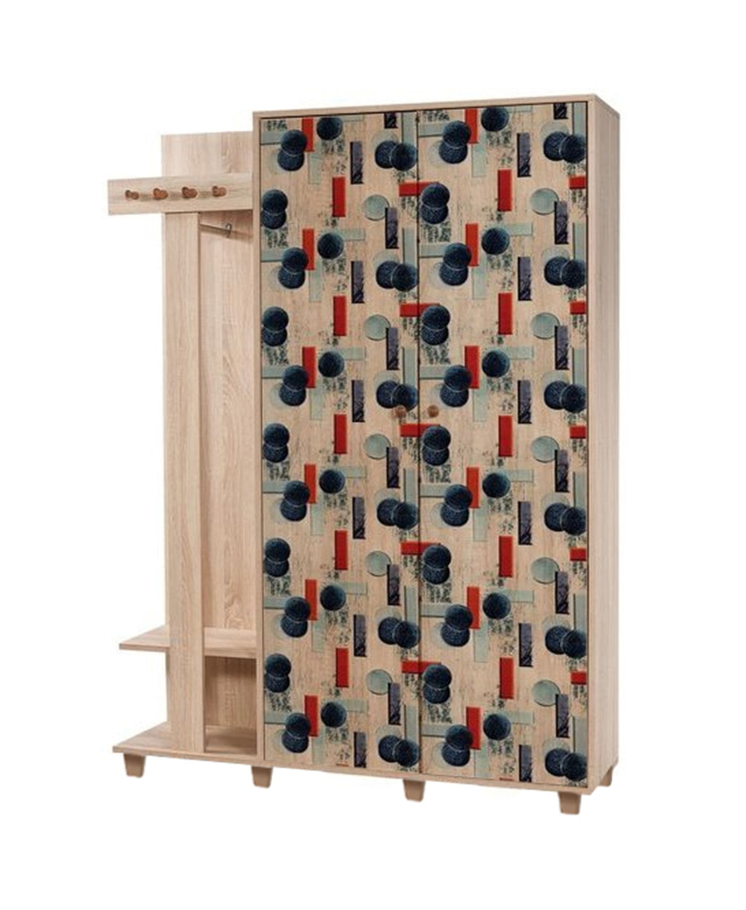 Cuier hol Hanah Home, PAL melaminat, 135 x 36 x 192 cm, stejar sonoma, 863SPH4822 — imaginea 2