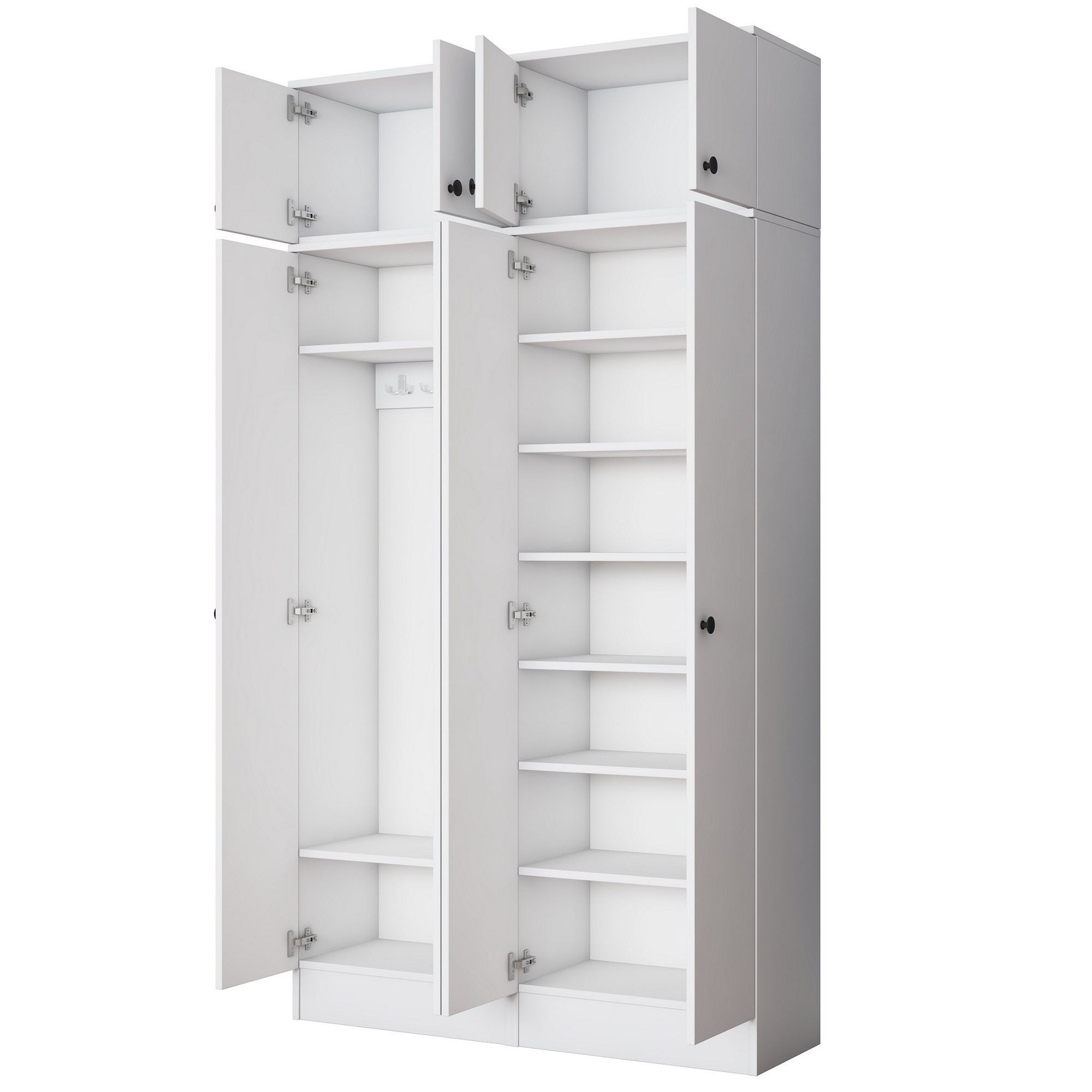 Cuier hol Hanah Home, PAL melaminat, 119.6 x 37.5 x 226.4 cm, alb, 893RAN5469 — imaginea 5