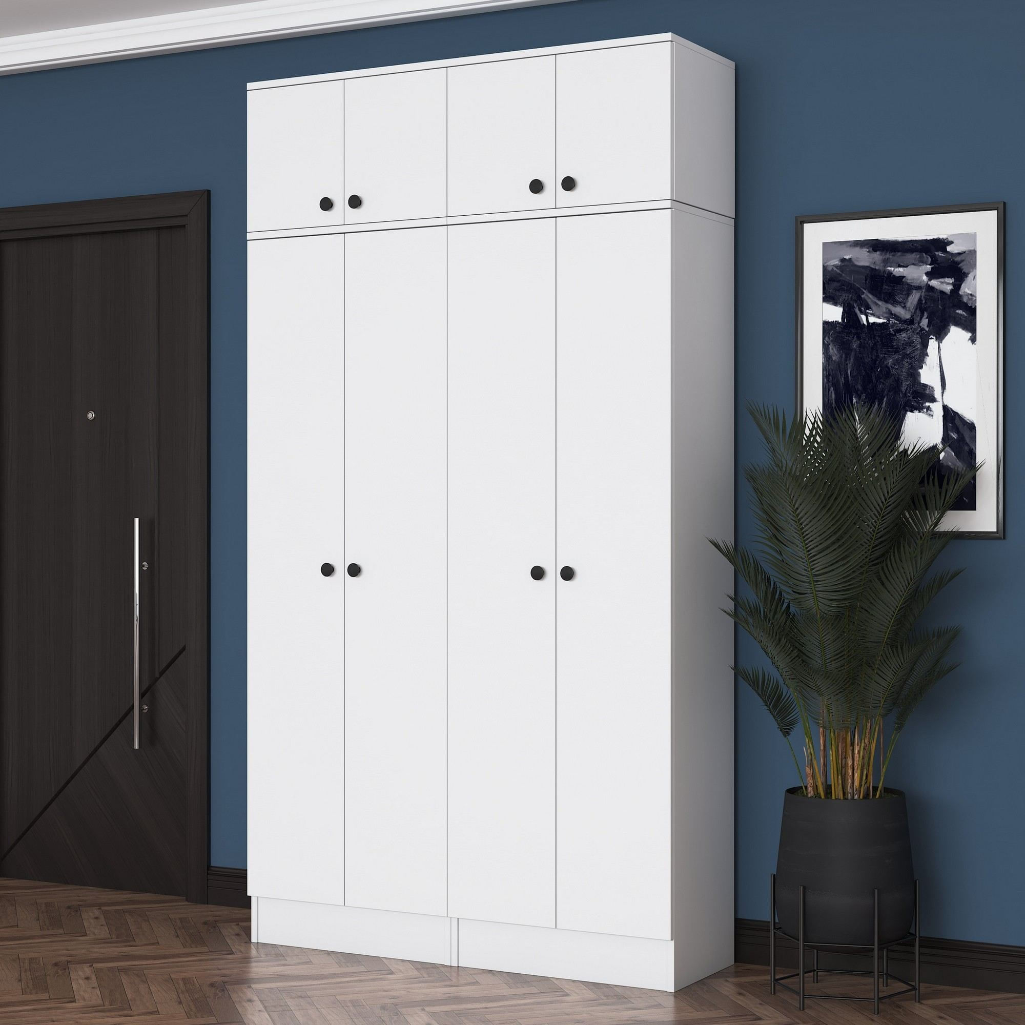 Cuier hol Hanah Home, PAL melaminat, 119.6 x 37.5 x 226.4 cm, alb, 893RAN5469 — imaginea 6