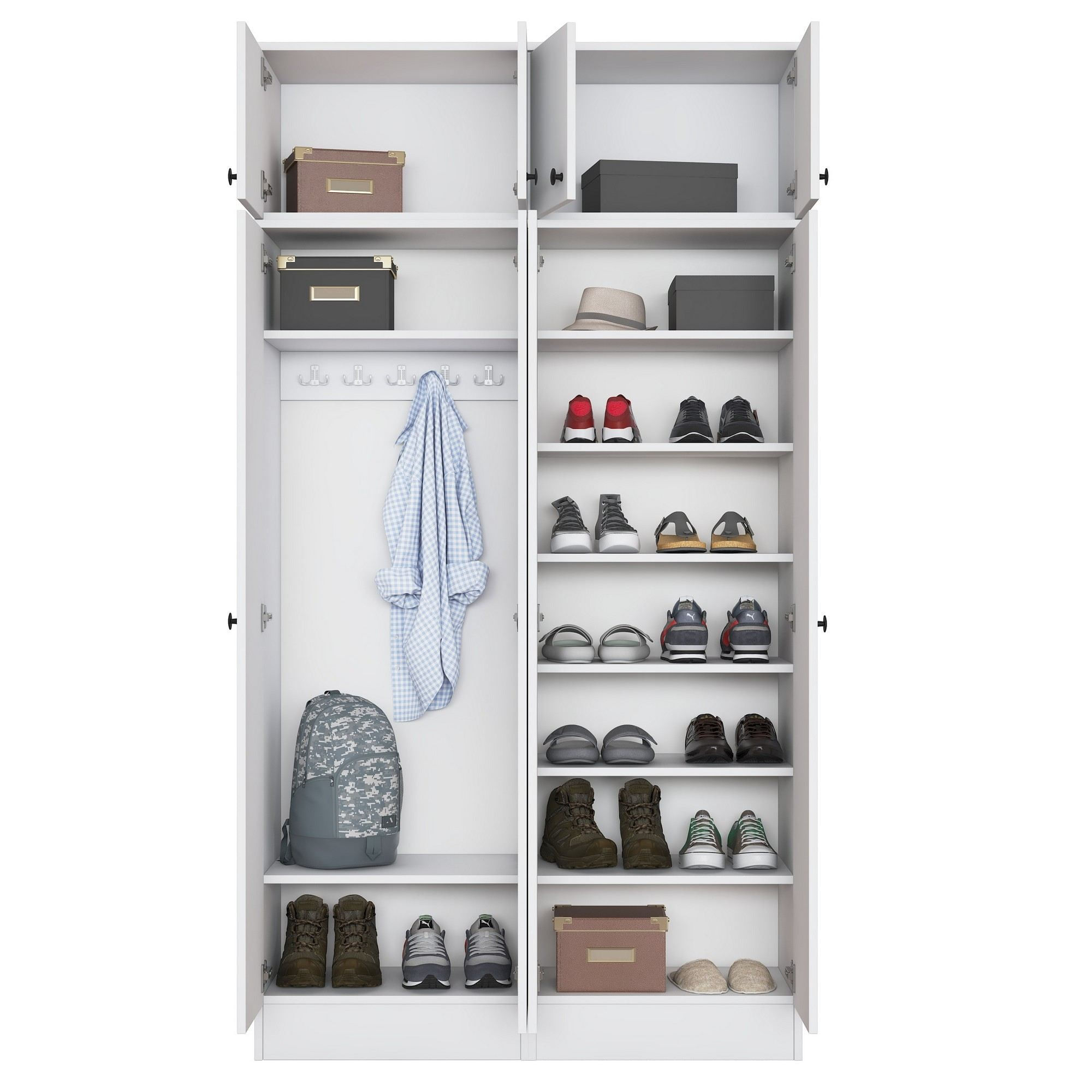 Cuier hol Hanah Home, PAL melaminat, 119.6 x 37.5 x 226.4 cm, alb, 893RAN5469 — imaginea 8