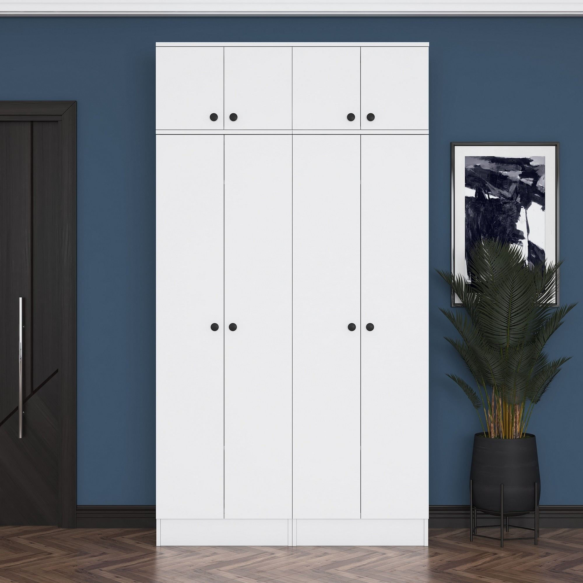 Cuier hol Hanah Home, PAL melaminat, 119.6 x 37.5 x 226.4 cm, alb, 893RAN5469 — imaginea 9