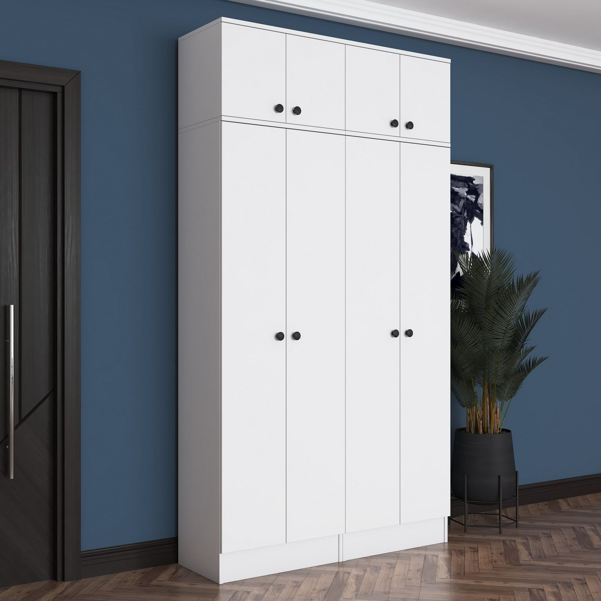Cuier hol Hanah Home, PAL melaminat, 119.6 x 37.5 x 226.4 cm, alb, 893RAN5469 — imaginea 10