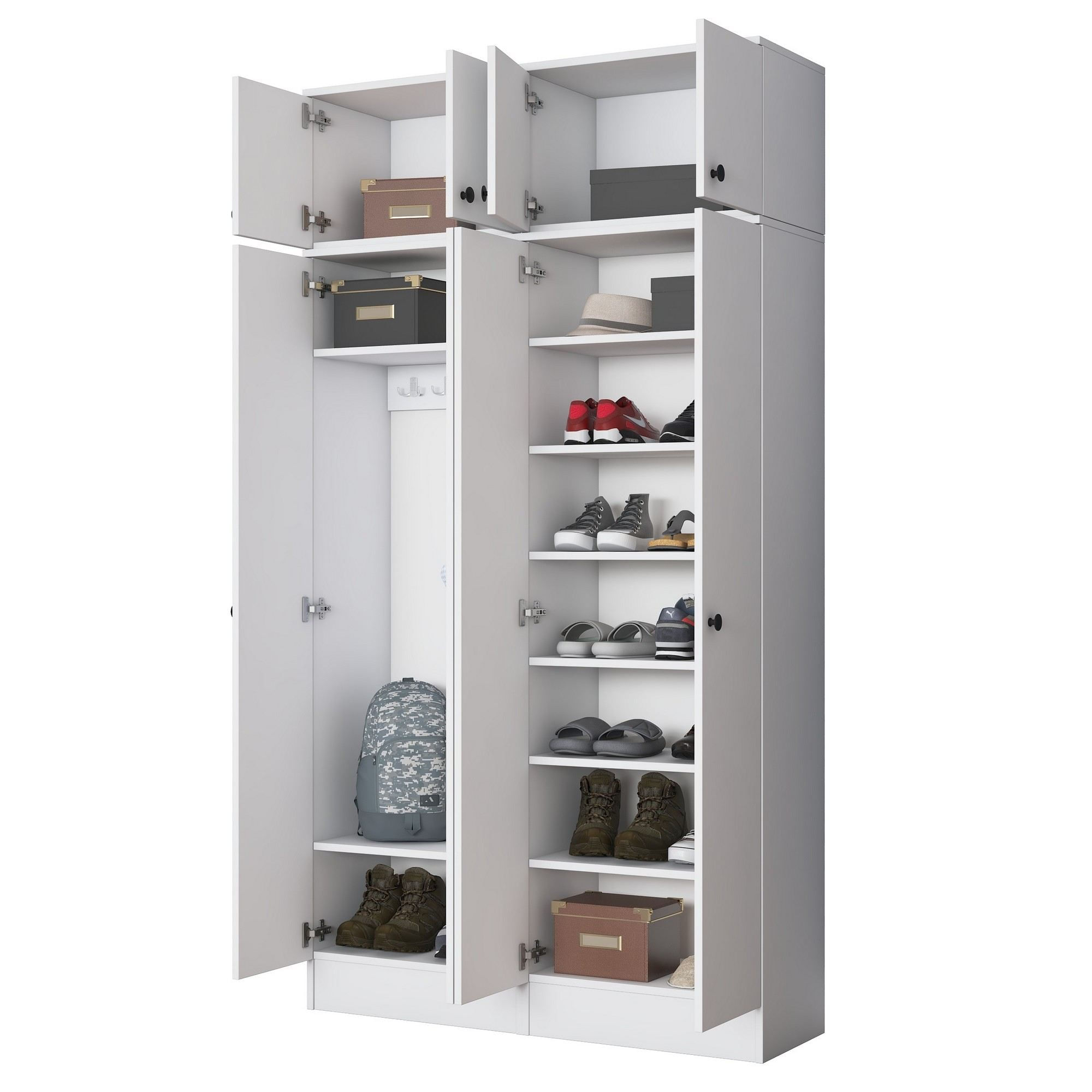 Cuier hol Hanah Home, PAL melaminat, 119.6 x 37.5 x 226.4 cm, alb, 893RAN5469 — imaginea 11