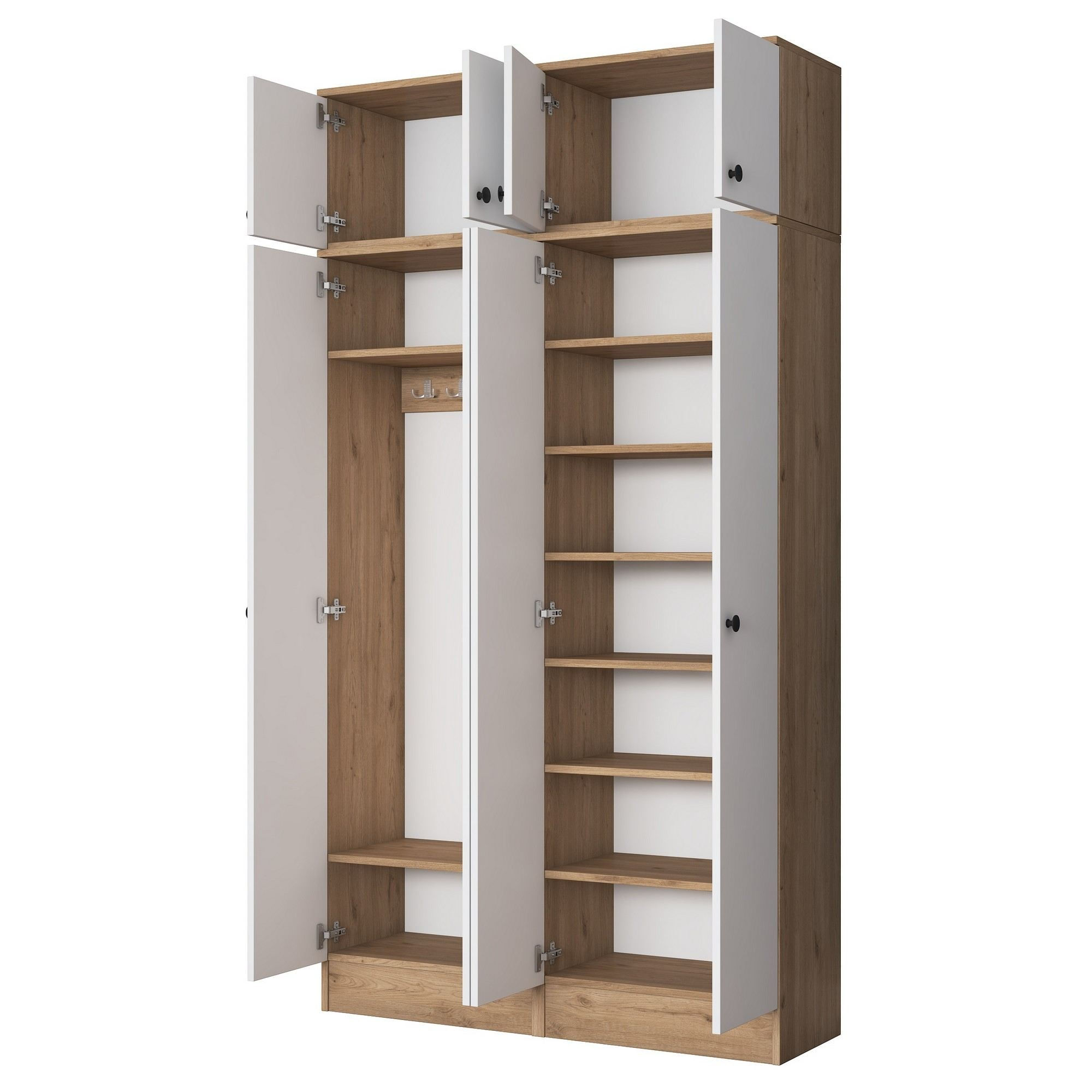 Cuier hol Hanah Home, PAL melaminat, 119.6 x 37.5 x 226.4 cm, nuc/alb, 893RAN5470 — imaginea 7