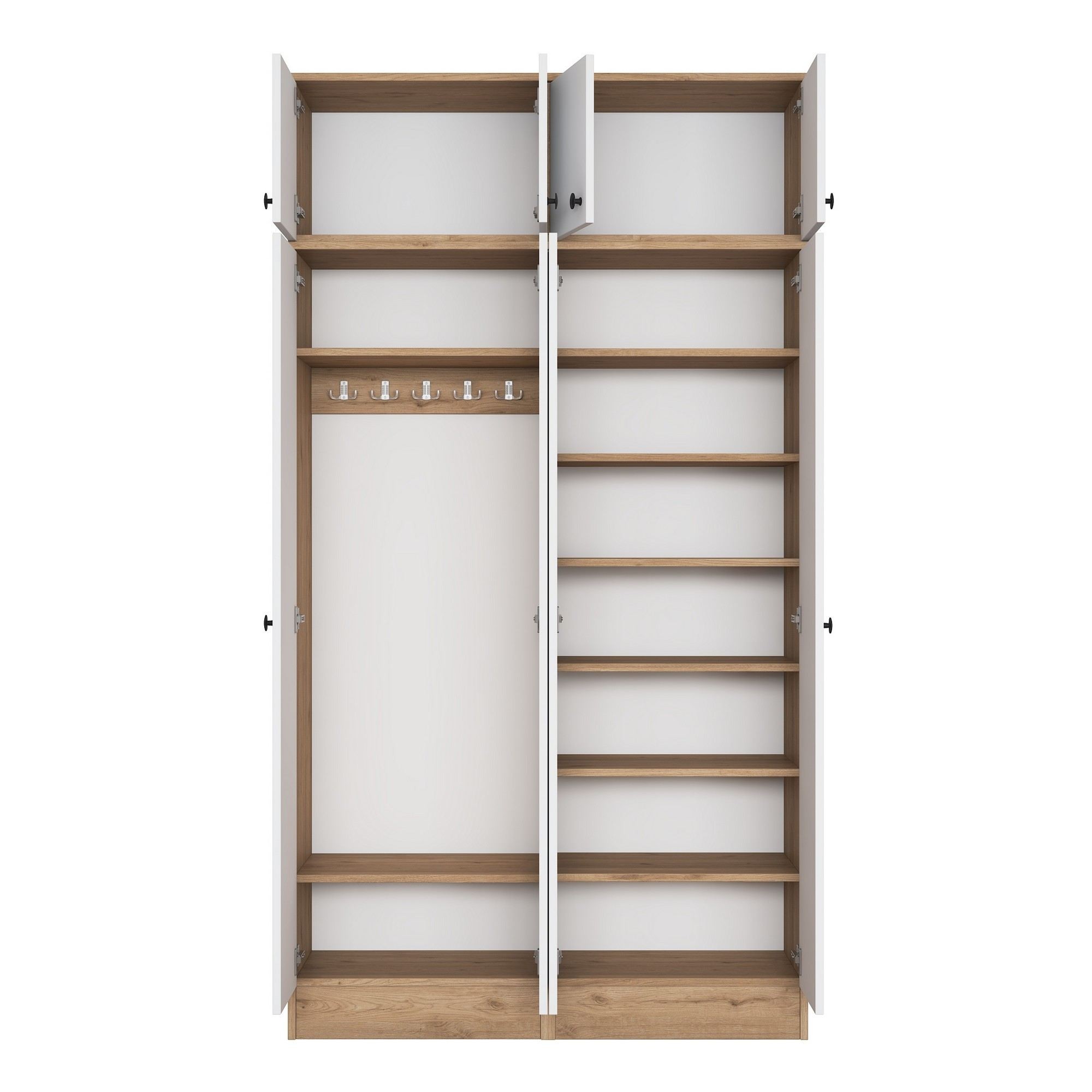 Cuier hol Hanah Home, PAL melaminat, 119.6 x 37.5 x 226.4 cm, nuc/alb, 893RAN5470 — imaginea 12