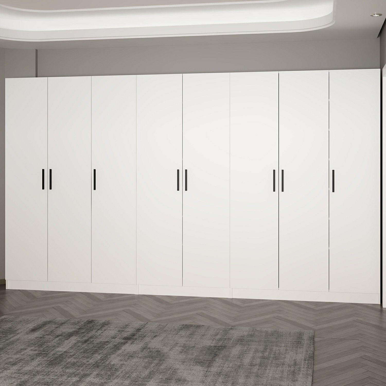 Cuier hol Hanah Home, PAL melaminat, 360 x 35 x 210 cm, alb, 506MNR3181