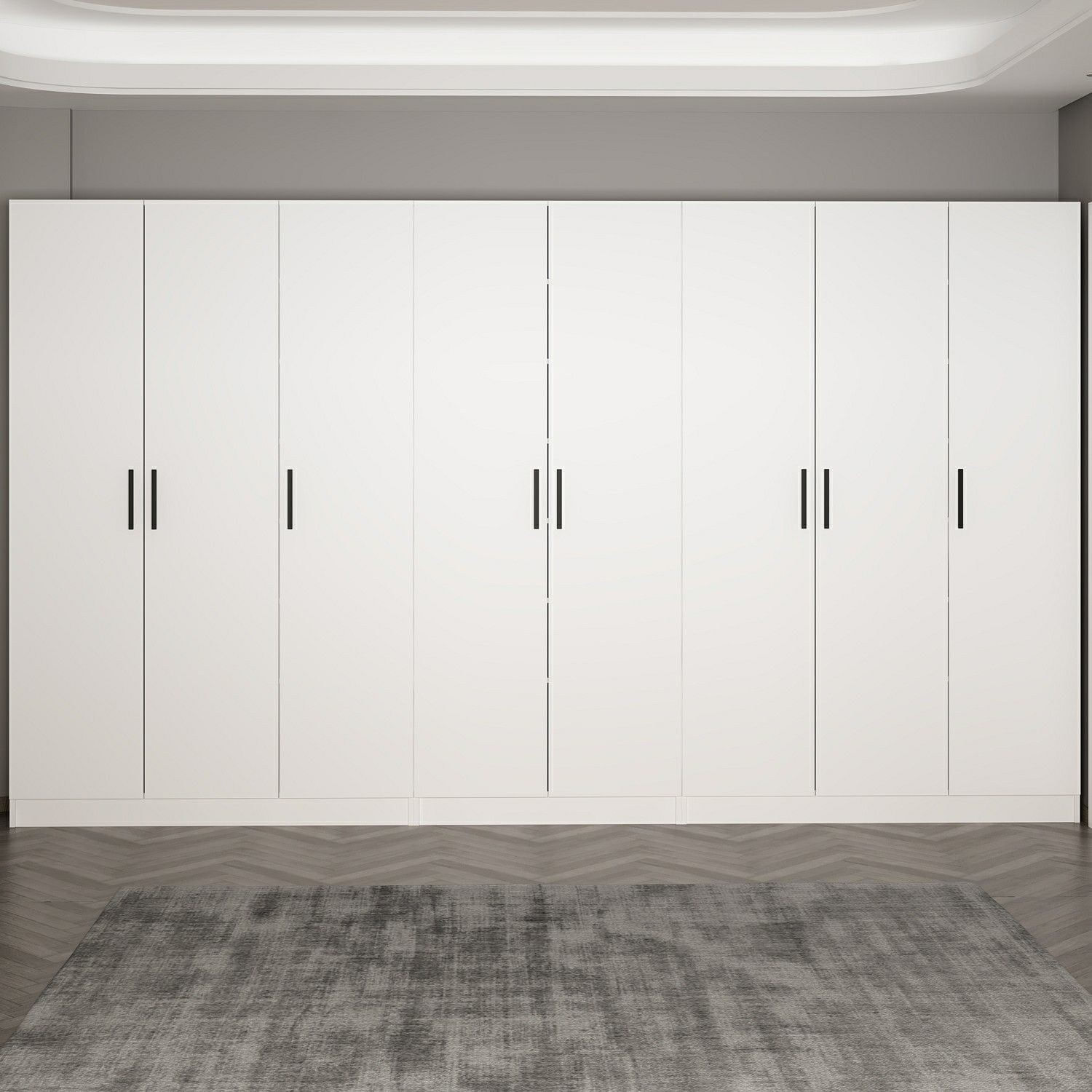 Cuier hol Hanah Home, PAL melaminat, 360 x 35 x 210 cm, alb, 506MNR3181 — imaginea 4