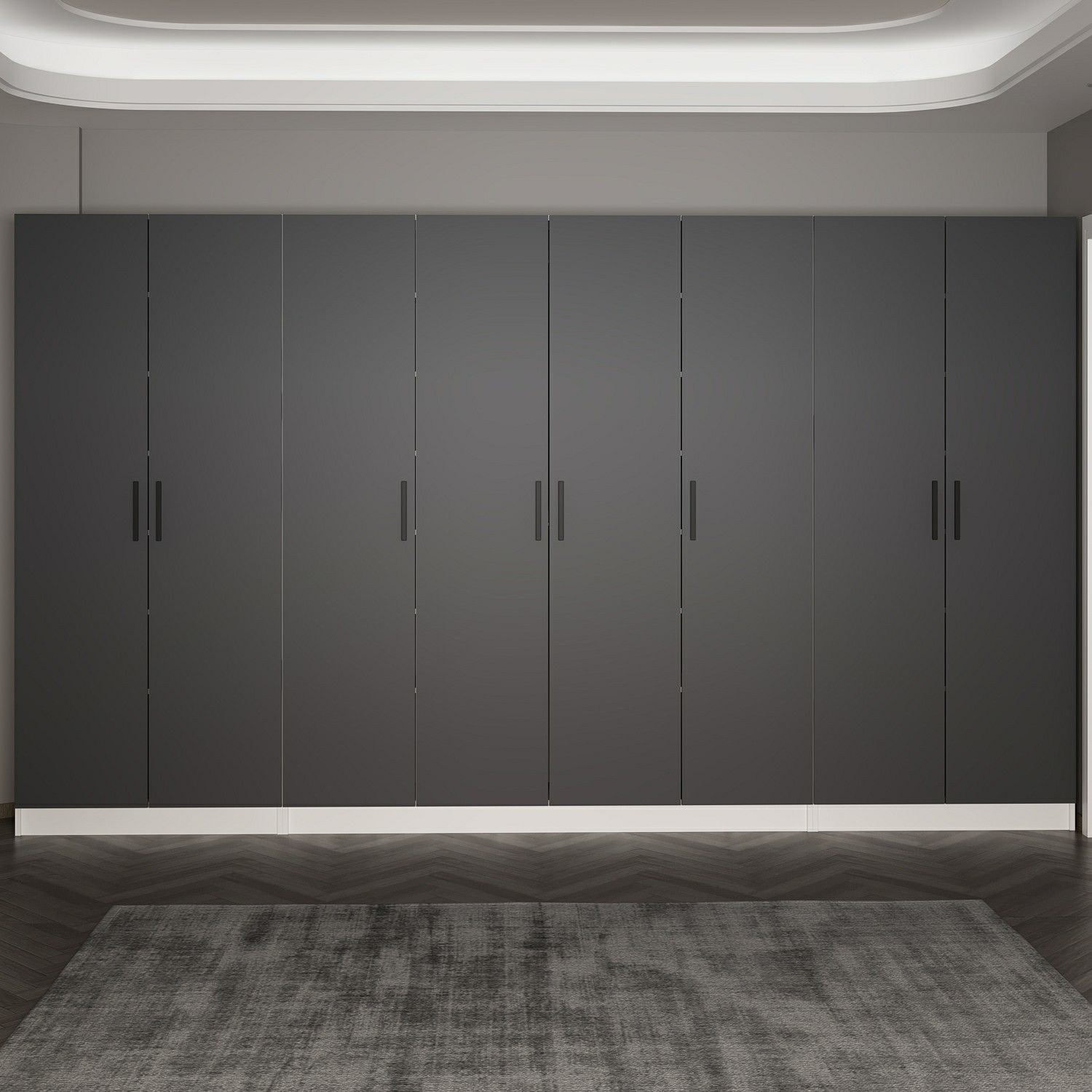 Cuier hol Hanah Home, PAL melaminat, 360 x 35 x 210 cm, antracit, 506MNR3191 — imaginea 7