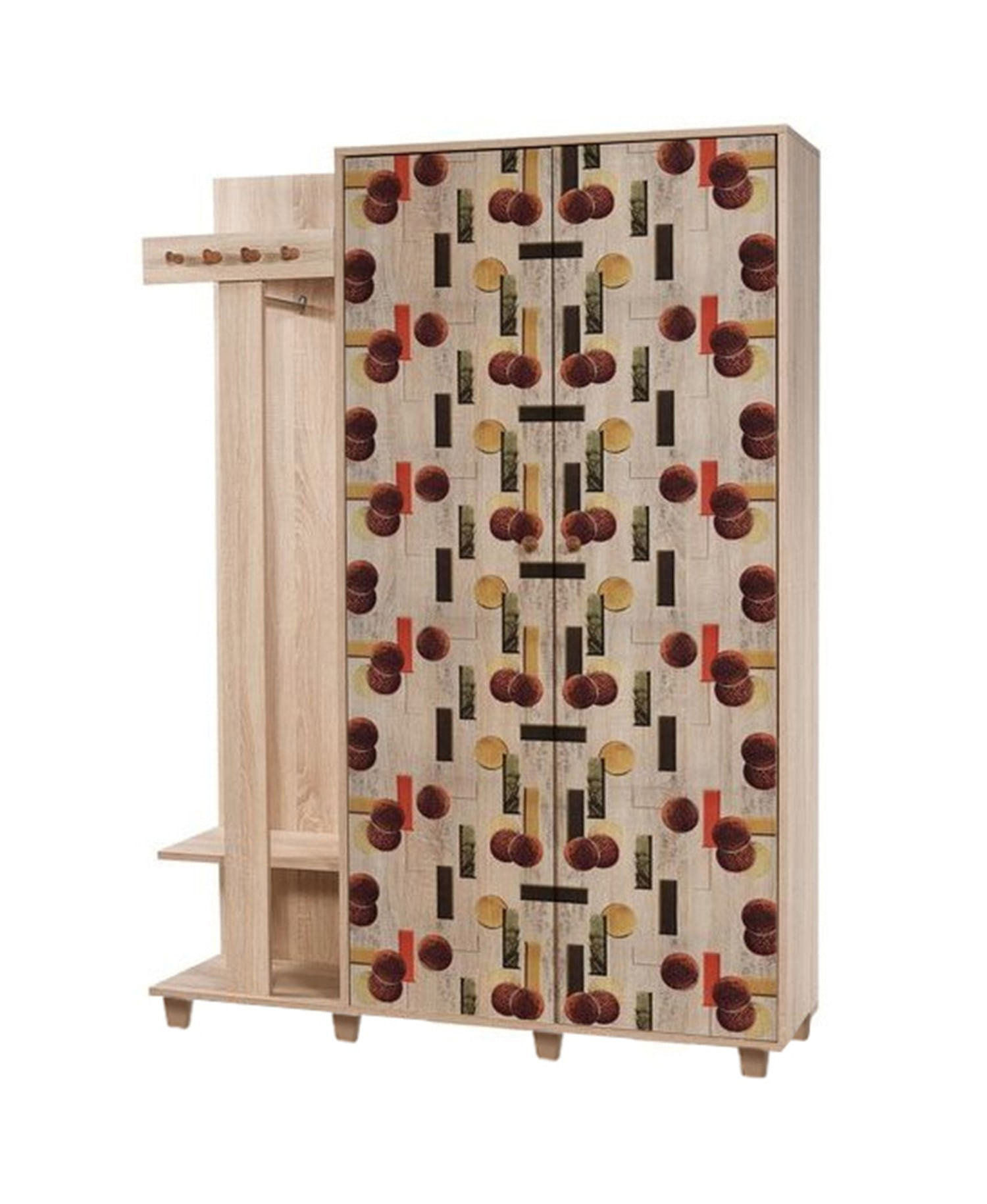 Cuier hol Hanah Home, PAL melaminat, 135 x 36 x 192 cm, stejar sonoma, 863SPH4821 — imaginea 7
