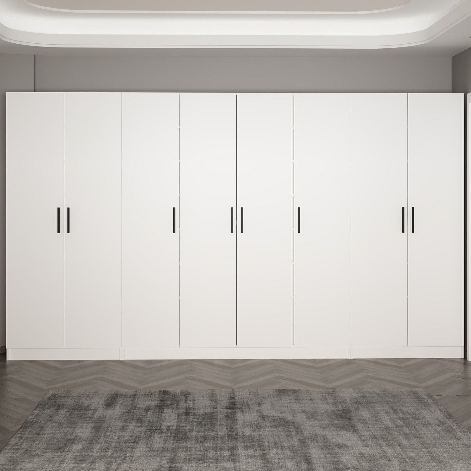Cuier hol Hanah Home, PAL melaminat, 360 x 35 x 210 cm, alb, 506MNR3180 — imaginea 2