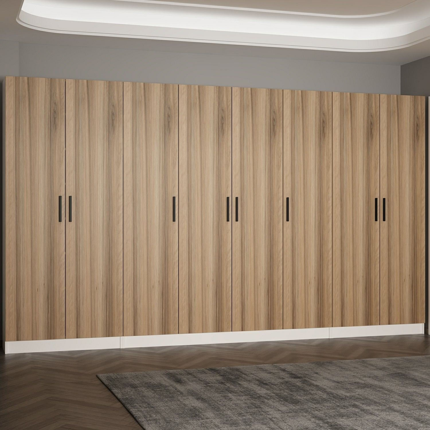 Cuier hol Hanah Home, PAL melaminat, 360 x 35 x 210 cm, nuc, 506MNR3203 — imaginea 5