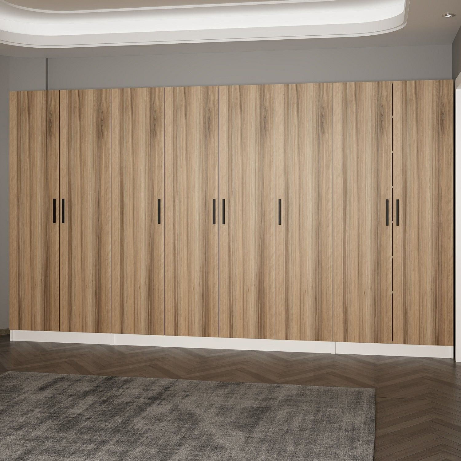 Cuier hol Hanah Home, PAL melaminat, 360 x 35 x 210 cm, nuc, 506MNR3203 — imaginea 6