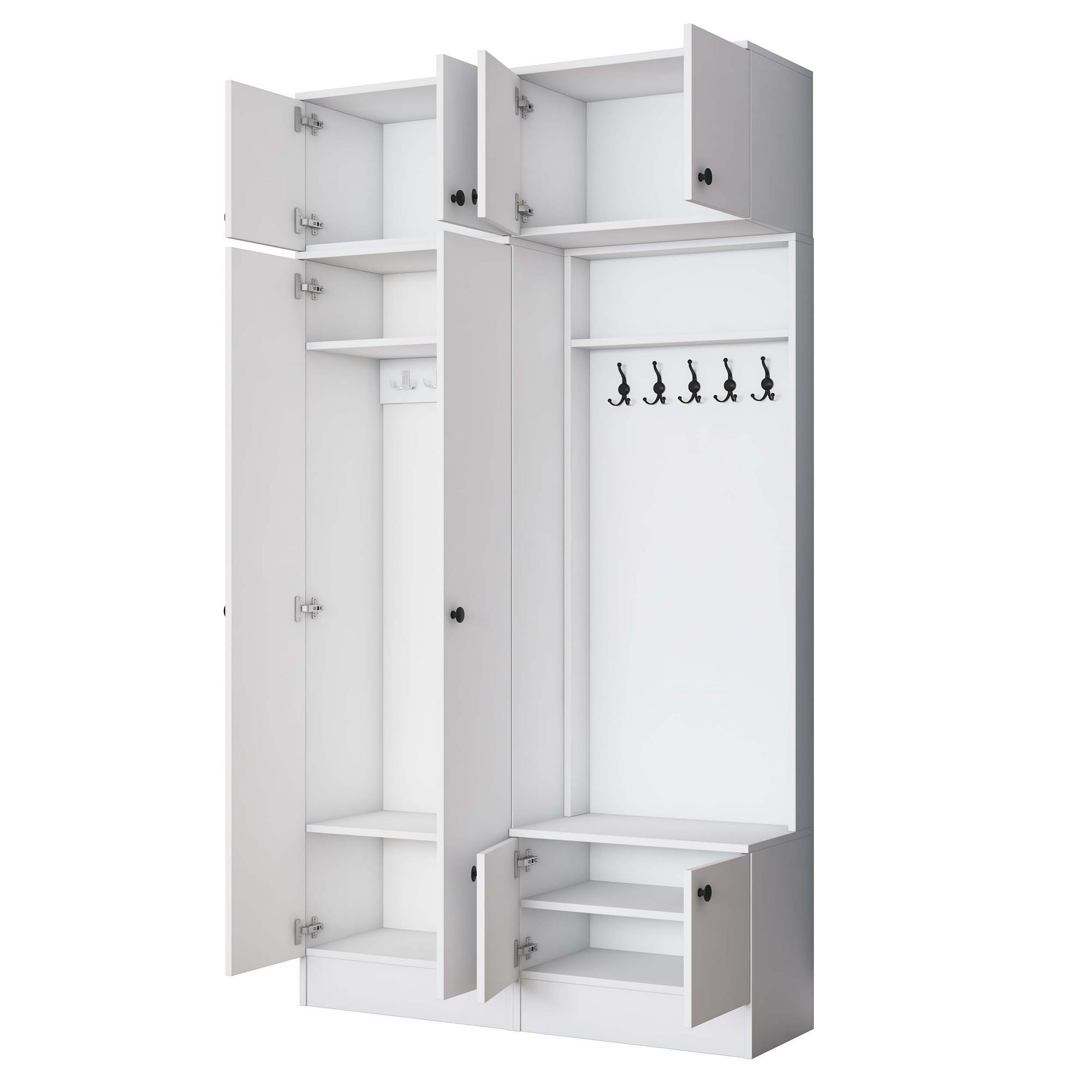 Cuier hol Hanah Home, PAL melaminat, 119.6 x 37.5 x 226.4 cm, alb, 893RAN5468 — imaginea 3