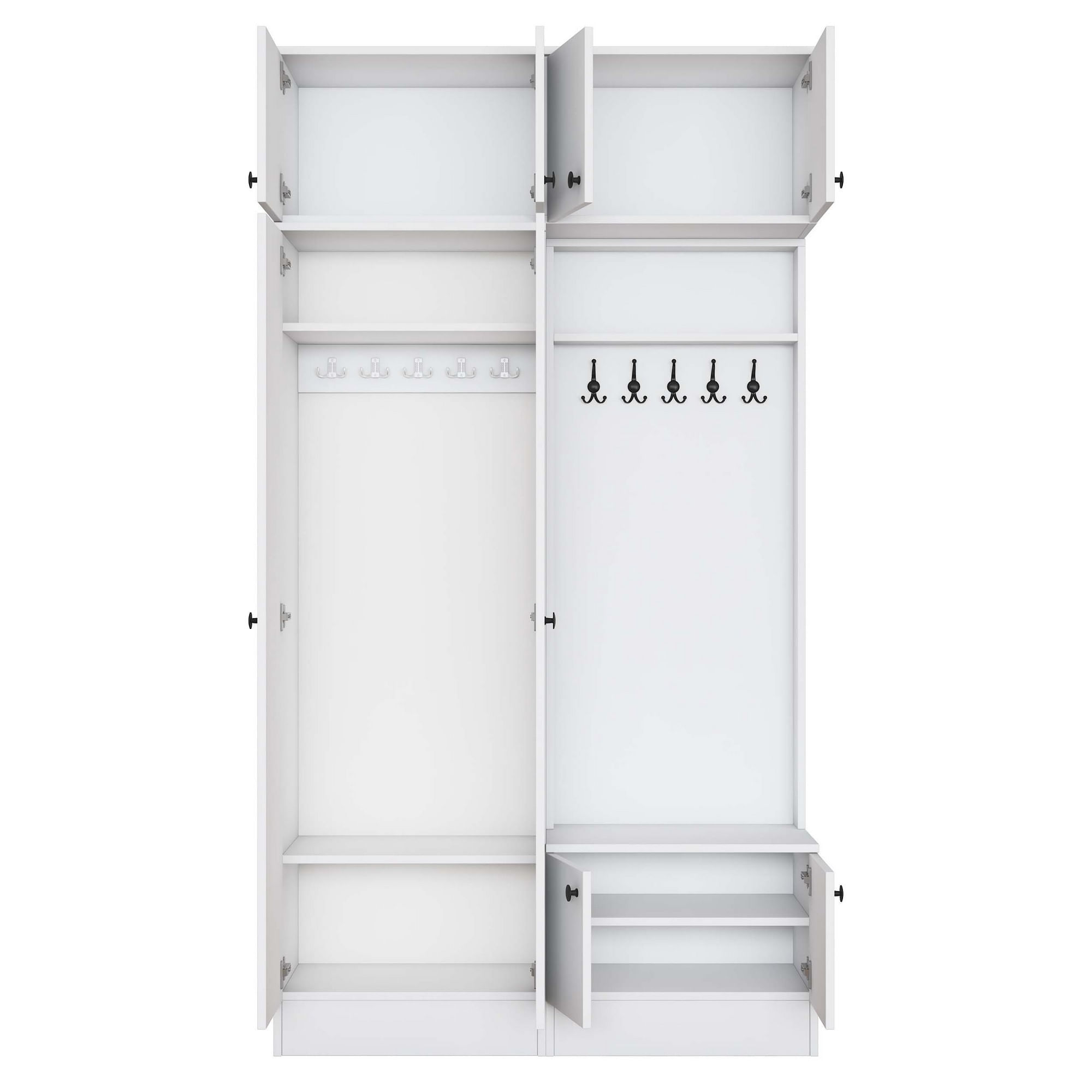 Cuier hol Hanah Home, PAL melaminat, 119.6 x 37.5 x 226.4 cm, alb, 893RAN5468 — imaginea 4