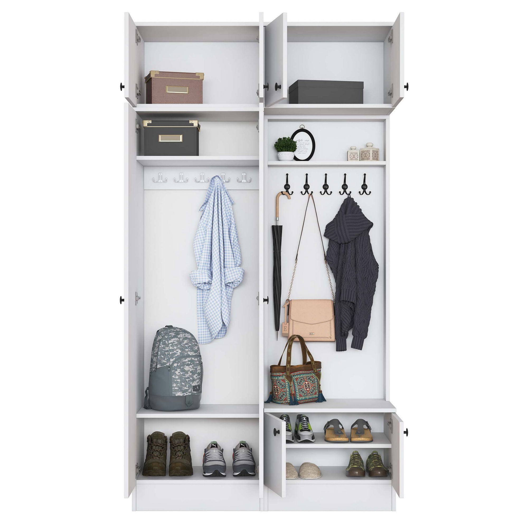 Cuier hol Hanah Home, PAL melaminat, 119.6 x 37.5 x 226.4 cm, alb, 893RAN5468 — imaginea 13